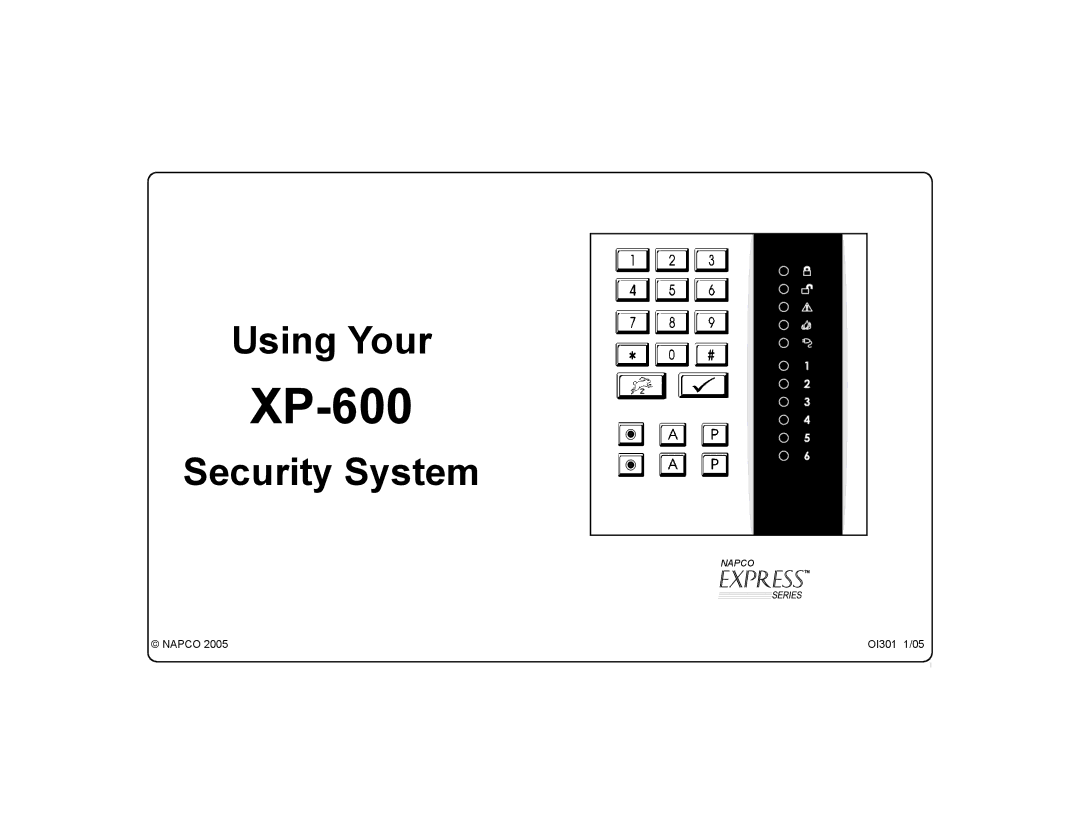 Napco Security Technologies XP-600 manual 