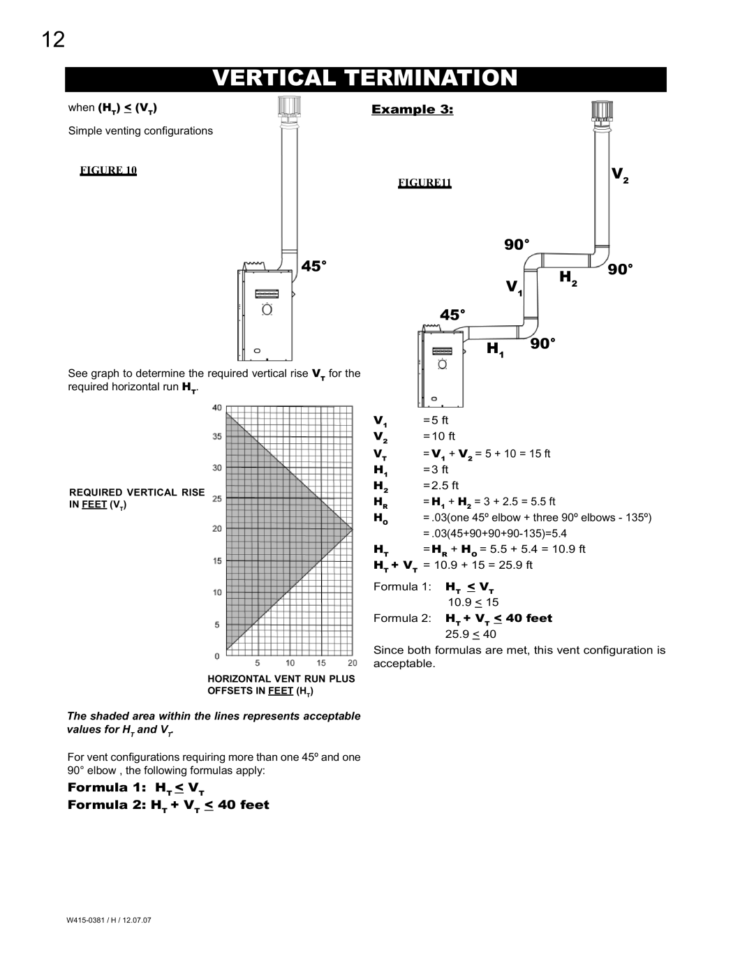 Napoleon Fireplaces BGD42, BGP42 manual Vertical Termination, Simple venting conﬁ gurations 