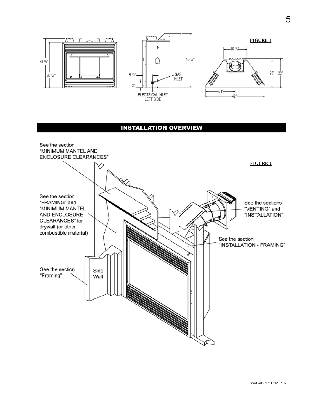 Napoleon Fireplaces BGP42, BGD42 manual Installation Overview 