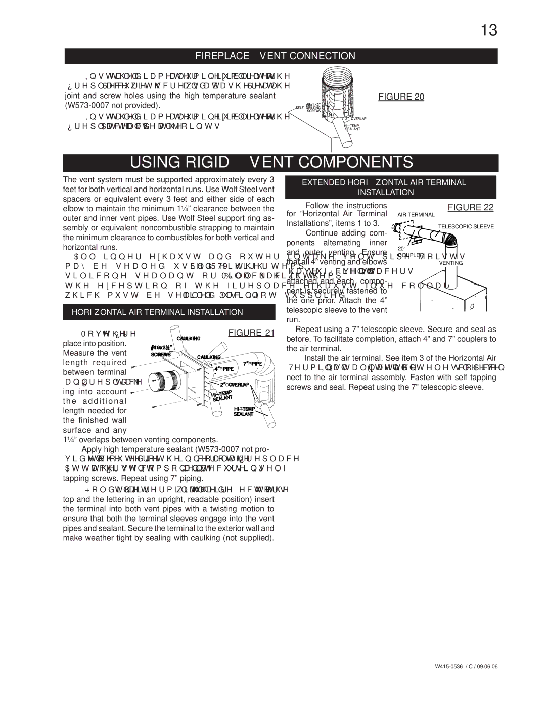 Napoleon Fireplaces GD82NT, GD82PT manual Using Rigid Vent Components, Fireplace Vent Connection 