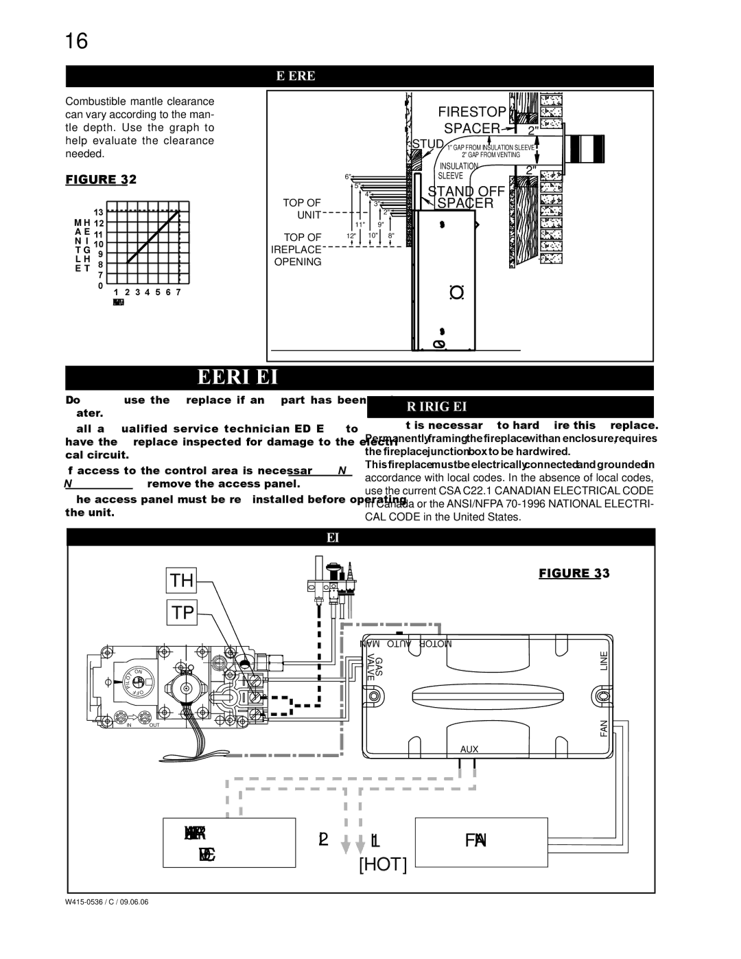 Napoleon Fireplaces GD82PT, GD82NT manual Electrical Connection, Mantle Clearances, Hard Wiring Connection, Schematic 