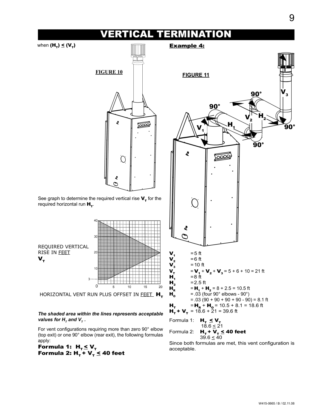 Napoleon Fireplaces GD82NT-PA, GD82PT-PA manual Vertical Termination 