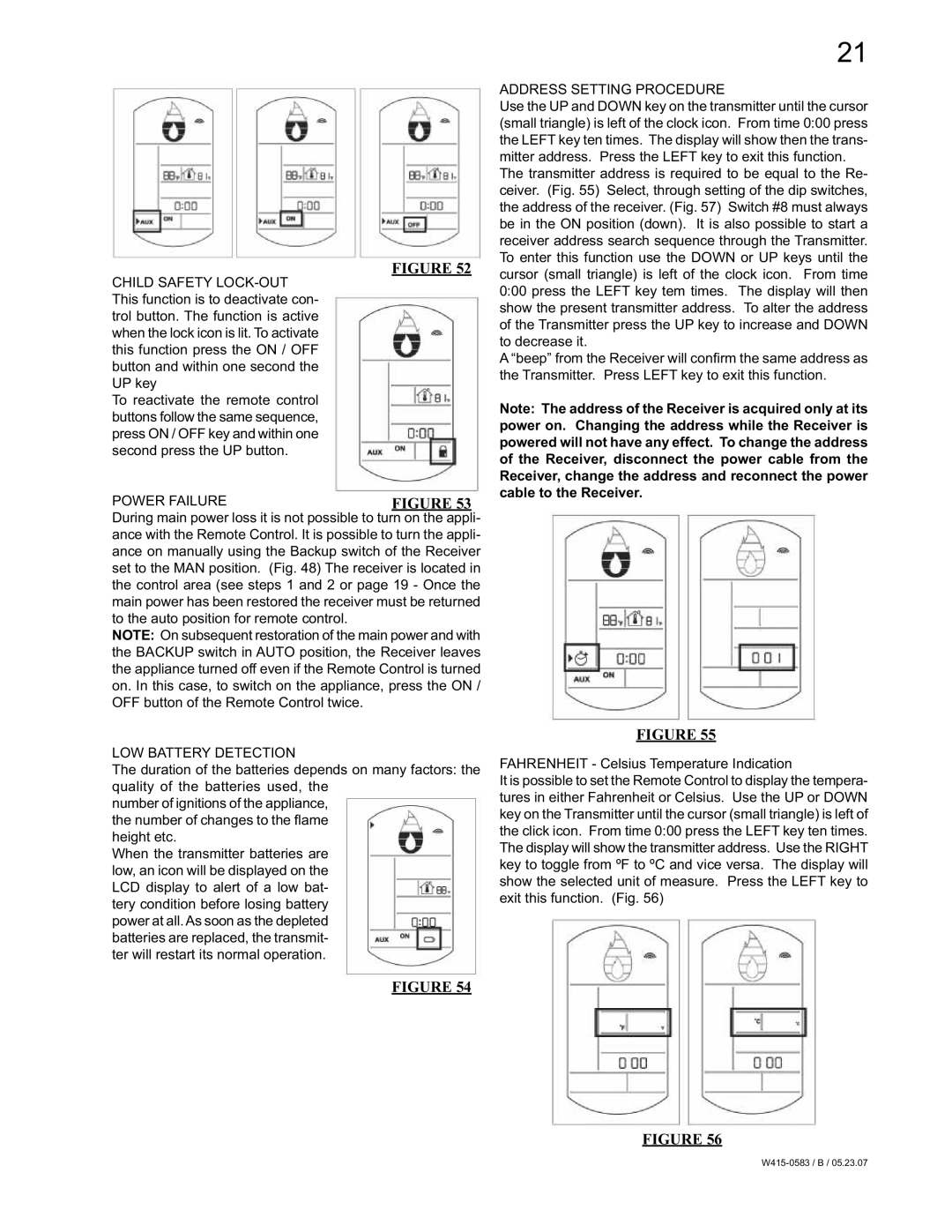 Napoleon Fireplaces GD82NT-T, GD82PT-T manual Address Setting Procedure 