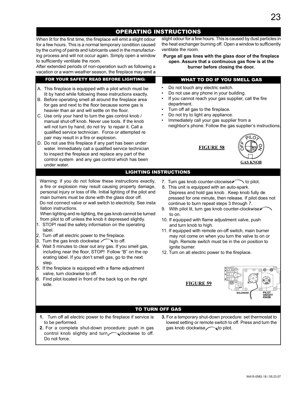 Napoleon Fireplaces GD82NT-T Operating Instructions, What to do if YOU Smell GAS, Lighting Instructions, To Turn OFF GAS 