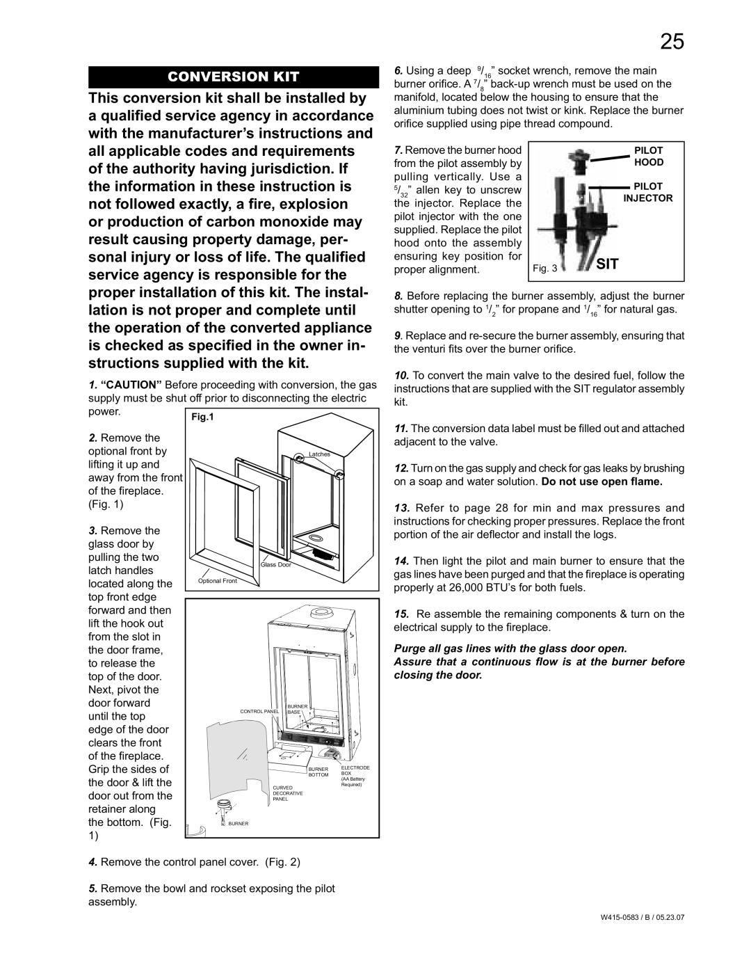 Napoleon Fireplaces GD82NT-T, GD82PT-T manual Conversion KIT 