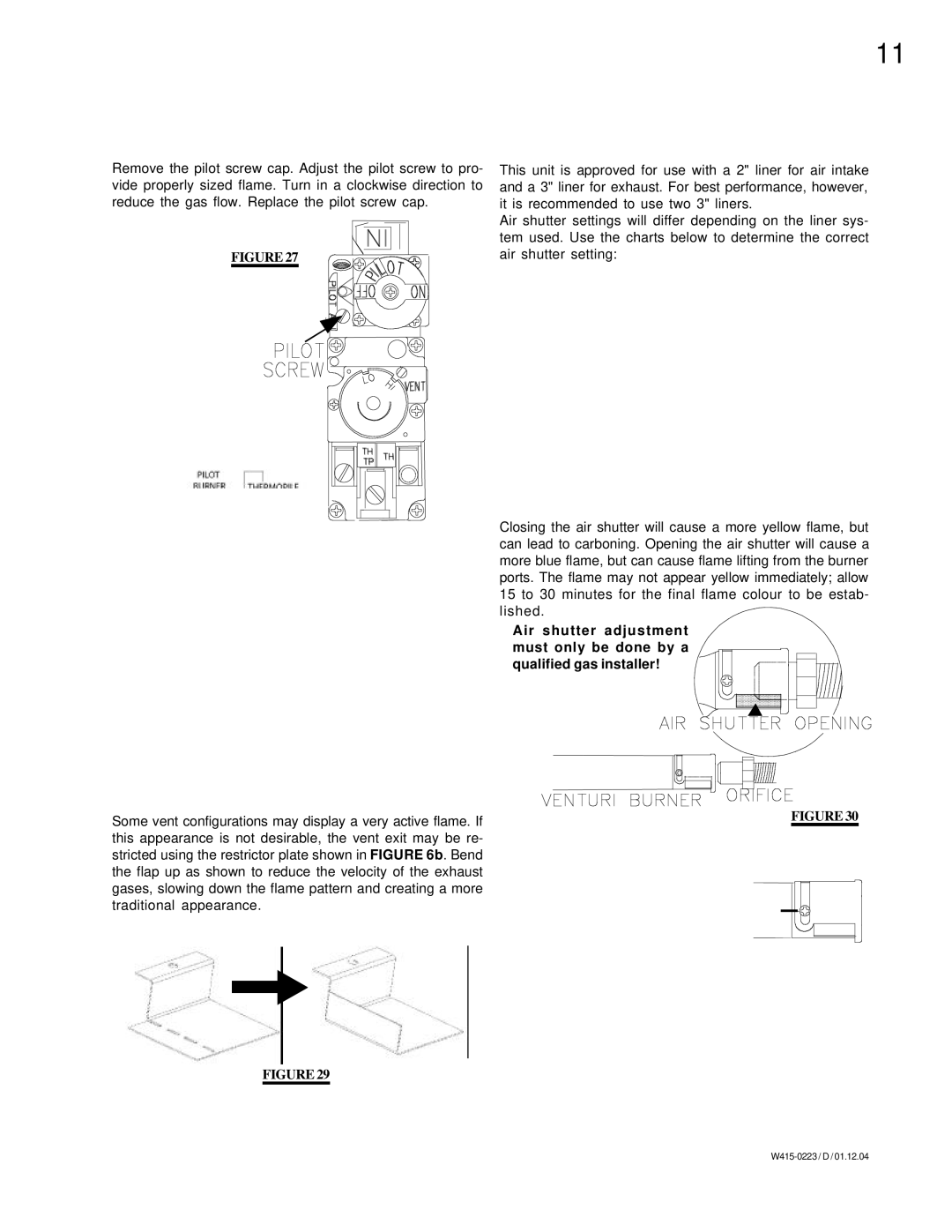 Napoleon Fireplaces GDIZC-N, GDIZC-P manual Adjustments 