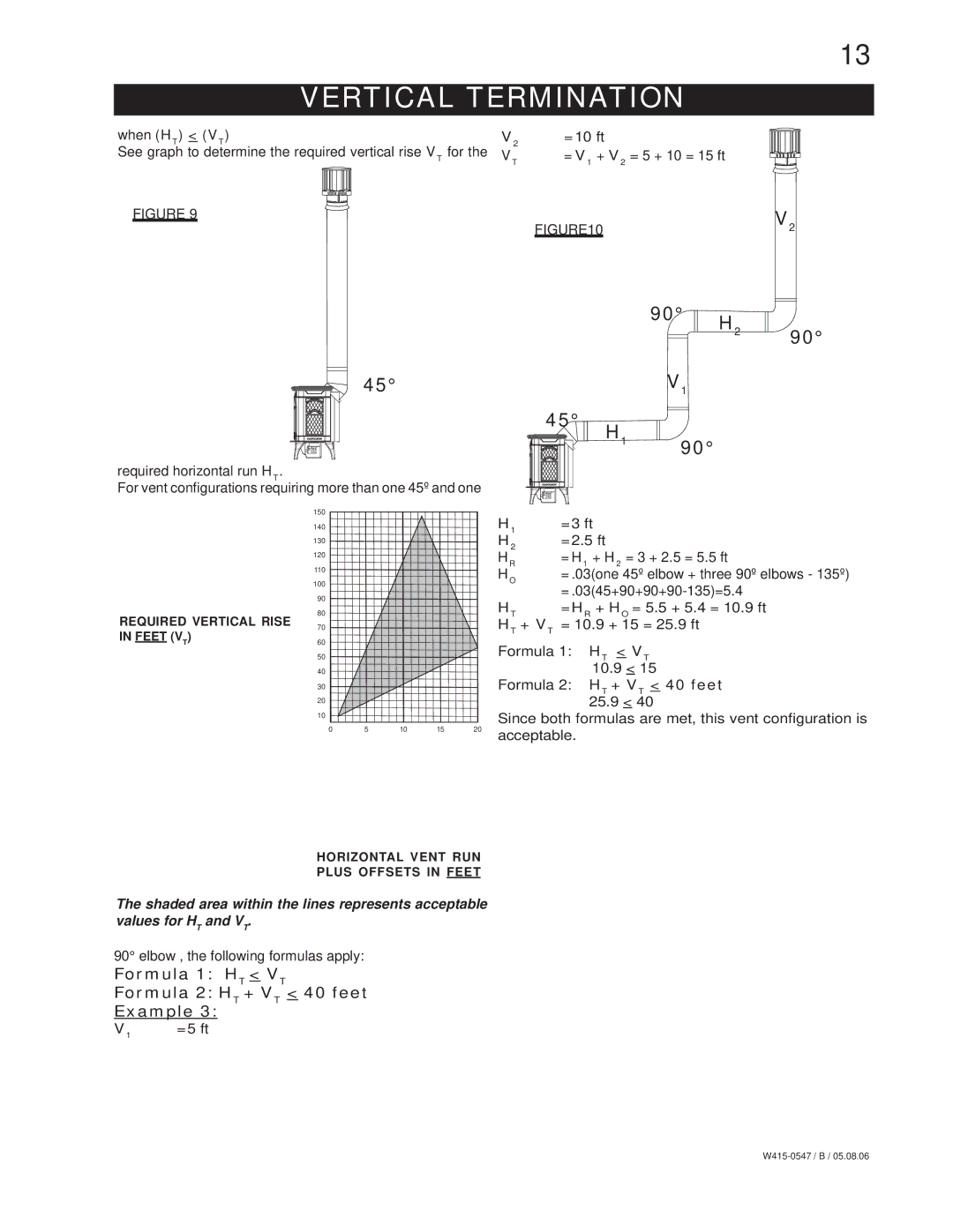 Napoleon Fireplaces GDS25N GDS25P manual Vertical Termination, Ht Vt 