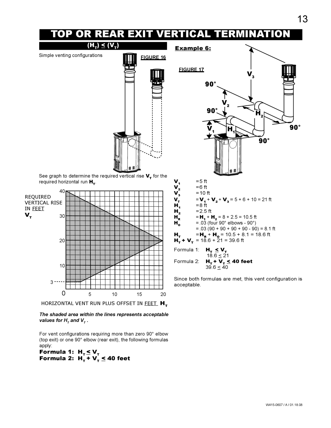 Napoleon Fireplaces GDS26N, GDS26P manual TOP or Rear Exit Vertical Termination, HR2, Ht + Vt, Ht Vt 