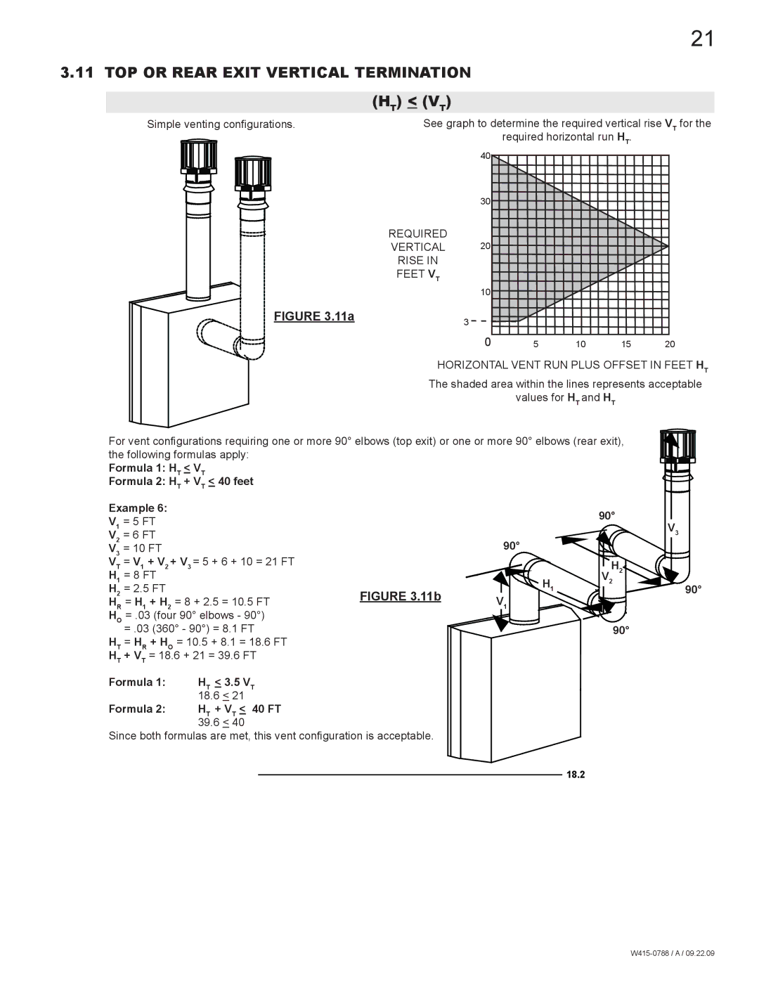 Napoleon Fireplaces GDS60N manual TOP or Rear Exit Vertical Termination, 11a 