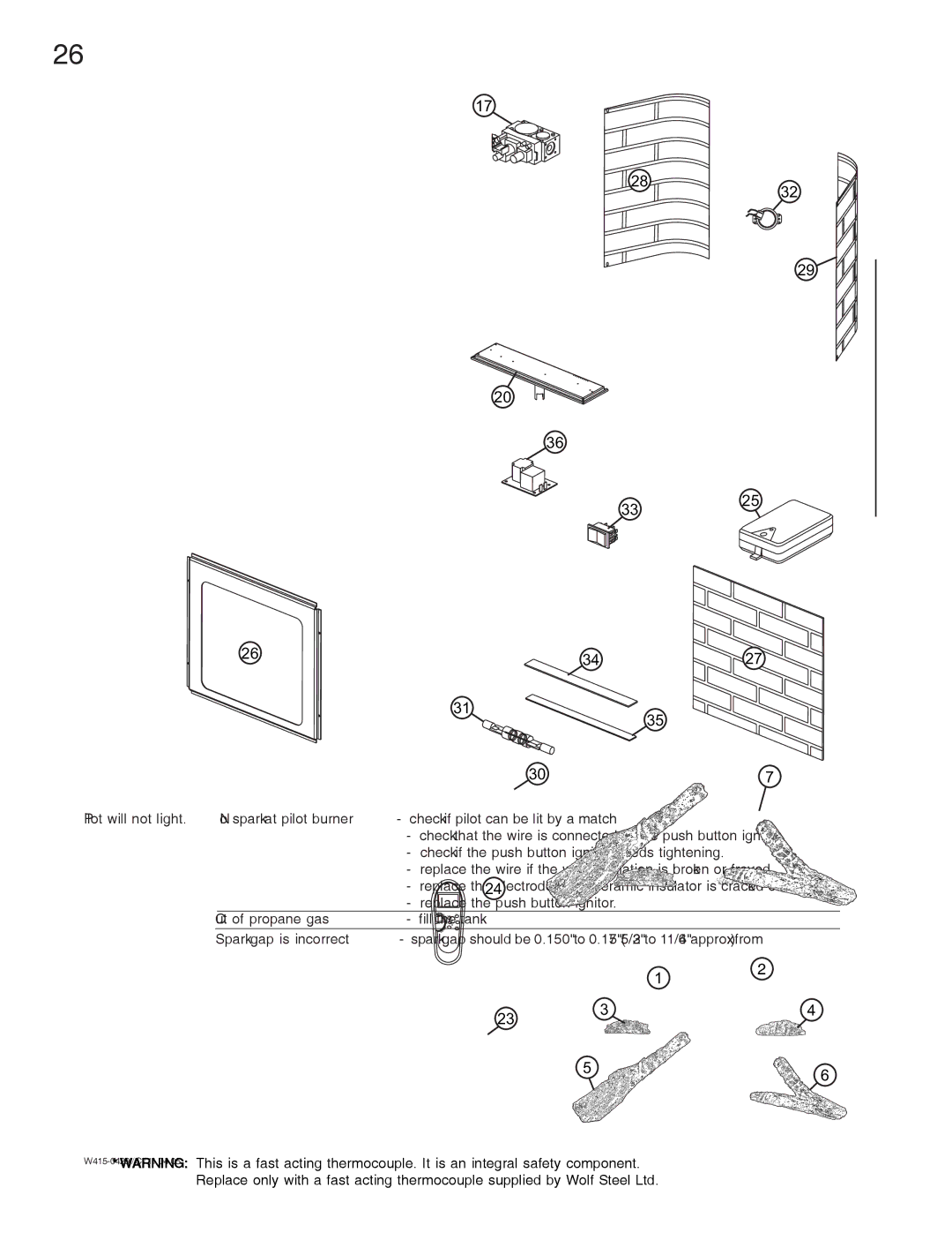 Napoleon Fireplaces GE38PT-M, GE38NT-M manual Trouble Shooting Guide, Symptom Problem Test Solution 