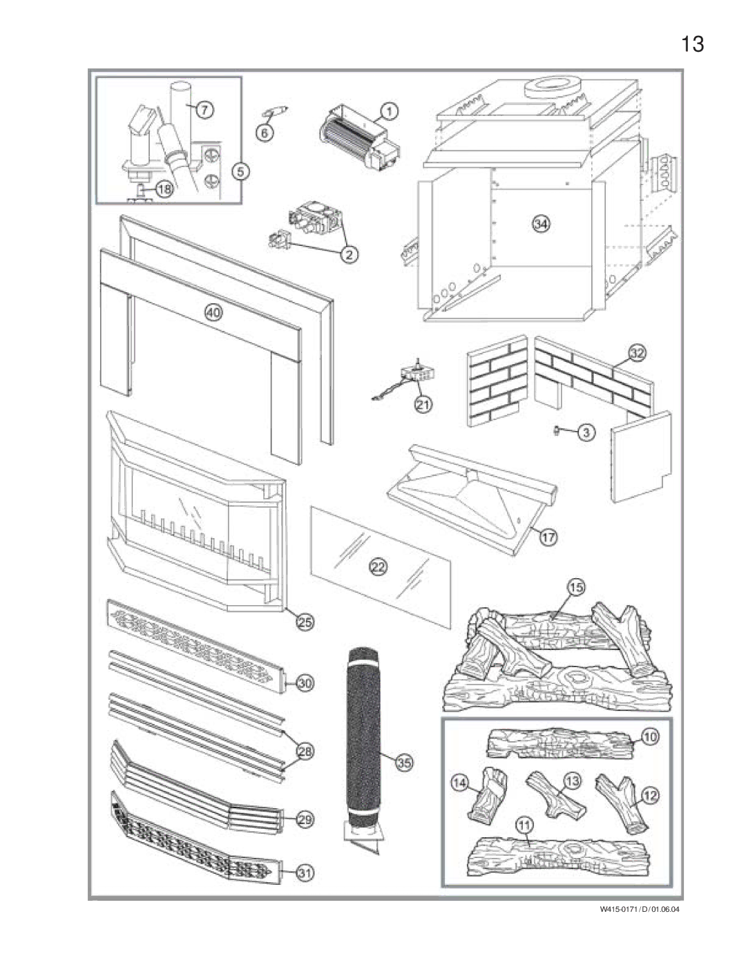 Napoleon Fireplaces GI3016-P, GI3016-N manual W415-0171/D/01.06.04 