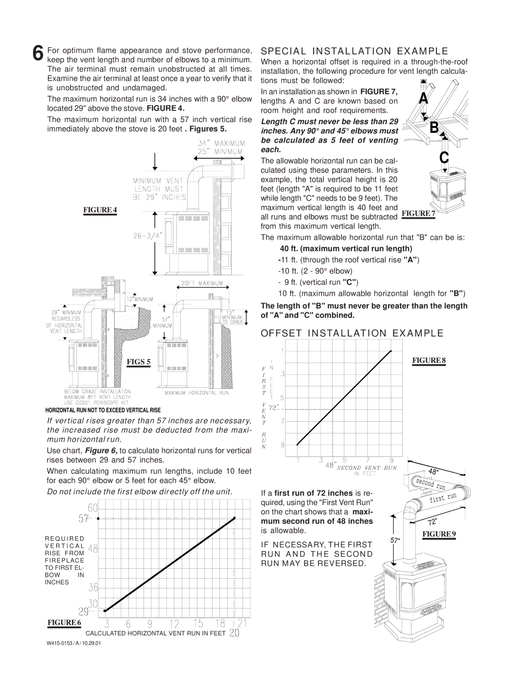 Napoleon Fireplaces GDS 28-P Special Installation Example, Offset Installation Example, 40 ft. maximum vertical run length 