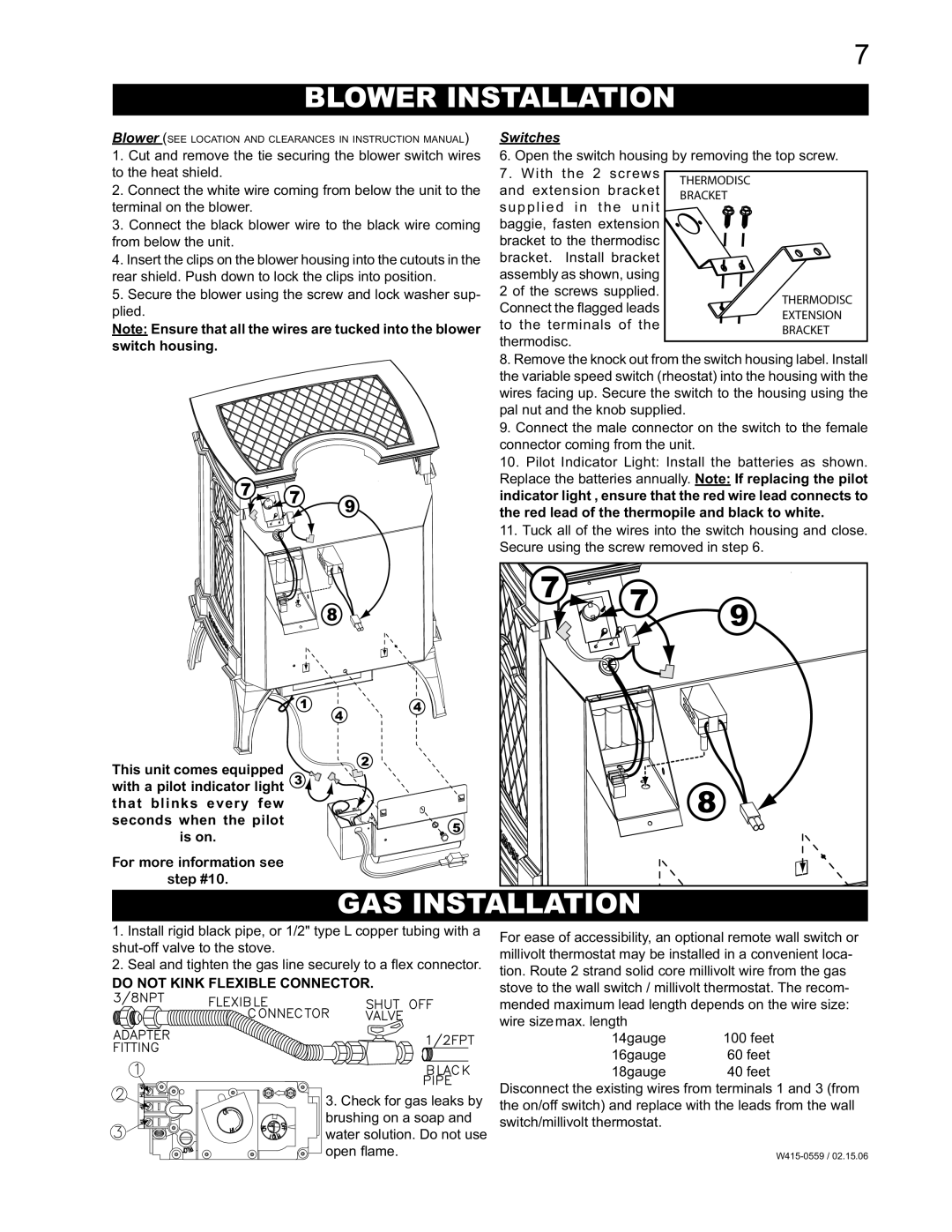 Napoleon Fireplaces GVFS20P, GVFS20N manual Blower Installation, GAS Installation 