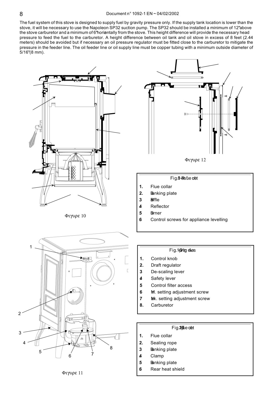 Napoleon Fireplaces OS10-3 manual Rear flue outlet 