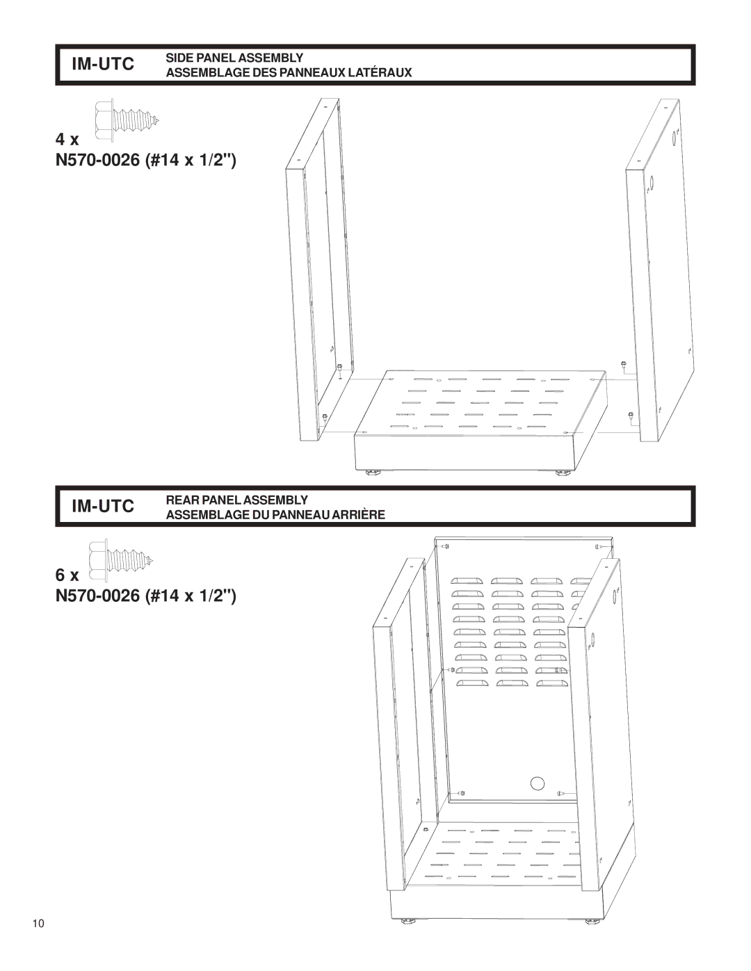 Napoleon Grills 3068-OS, 204830-OS, 2032-OS Side Panel Assembly, IM-UTCREAR Panel Assembly Assemblage DU Panneau Arrière 