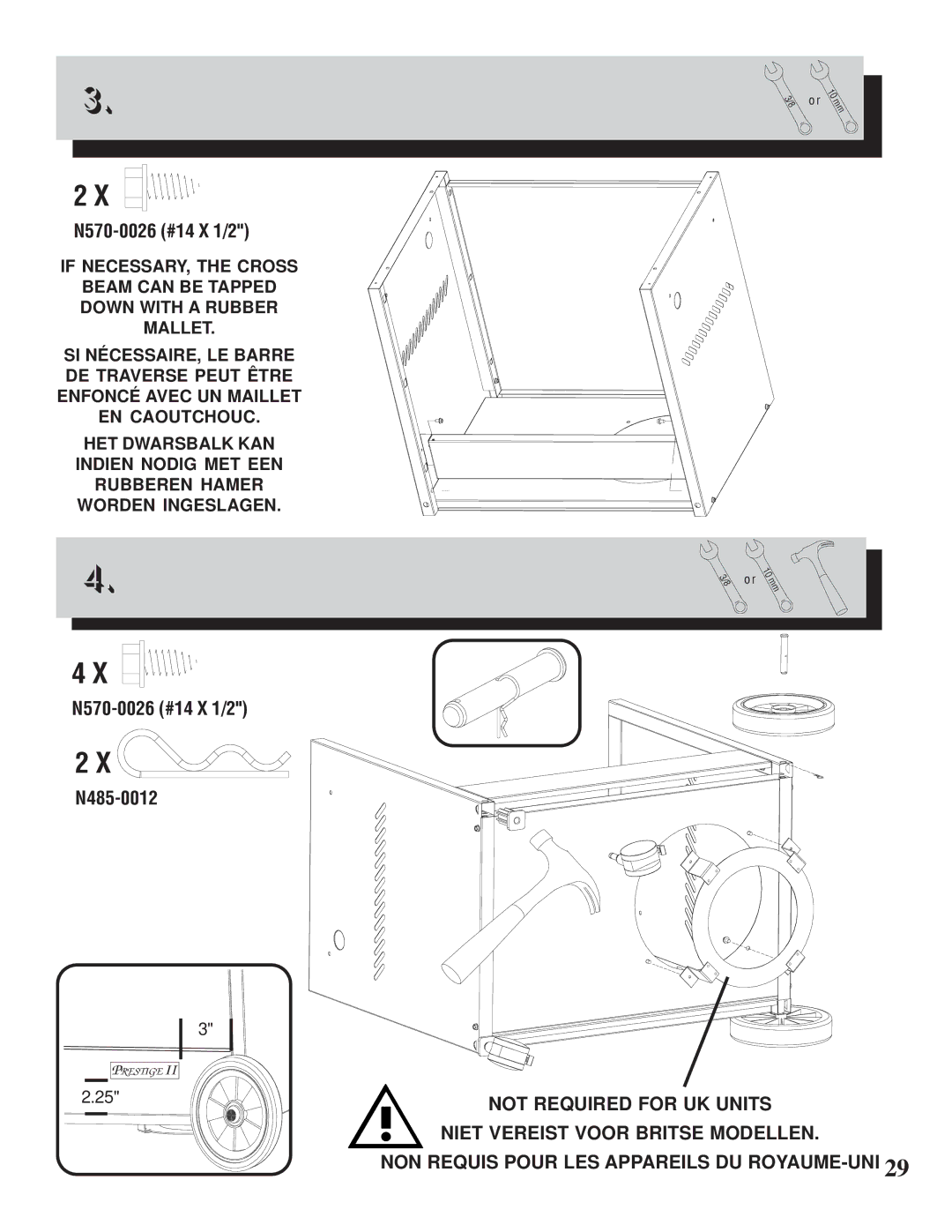 Napoleon Grills 308 manual N570-0026 #14 X 1/2 N485-0012 