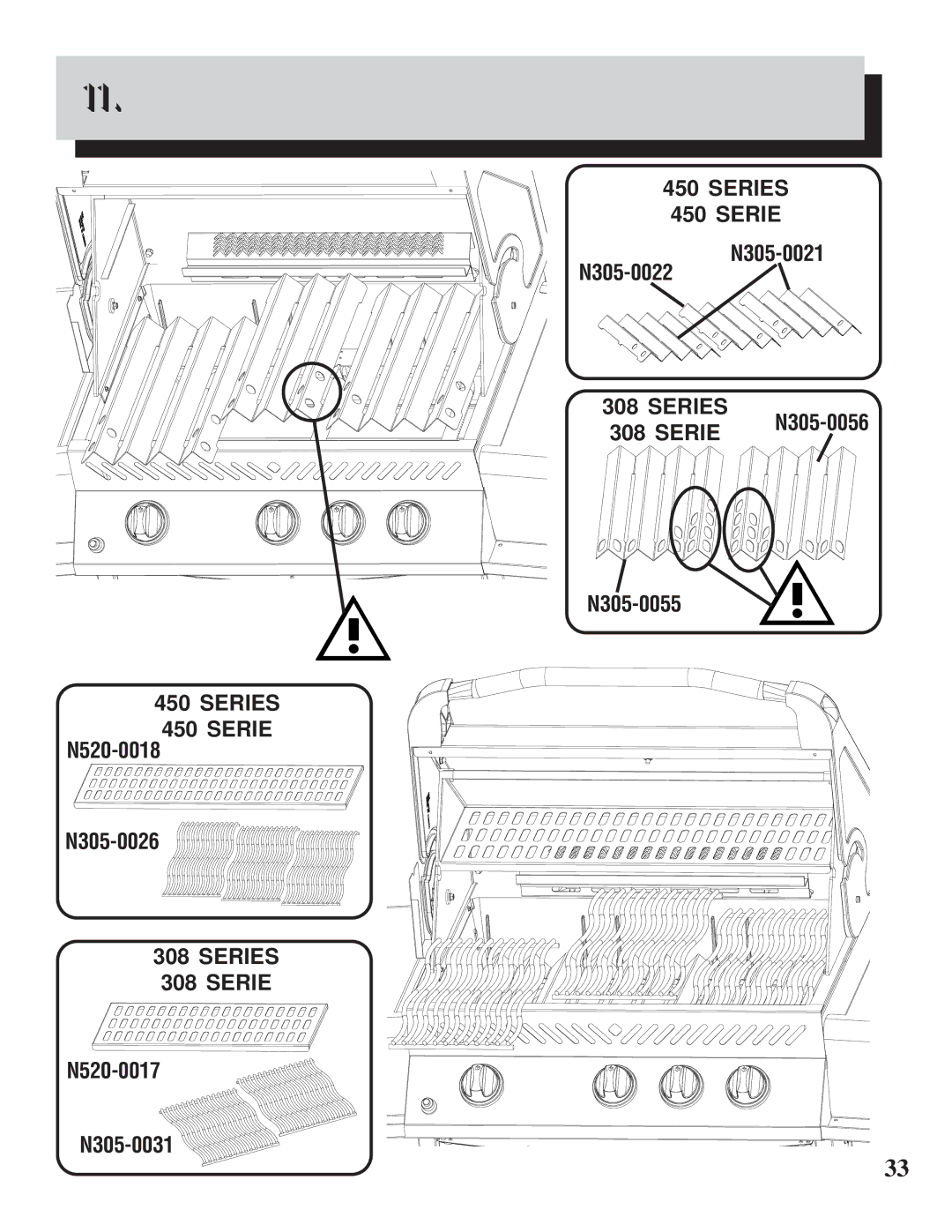 Napoleon Grills 308 manual Series 