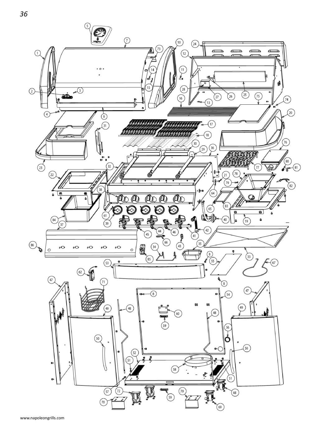 Napoleon Grills 485rsib manual 