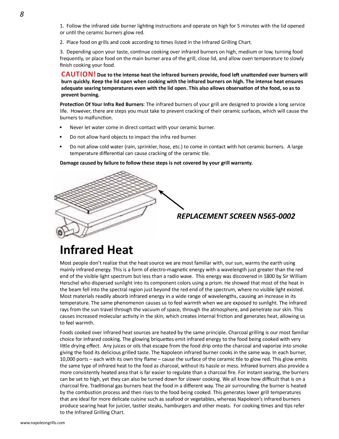 Napoleon Grills 485rsib manual Infrared Heat 