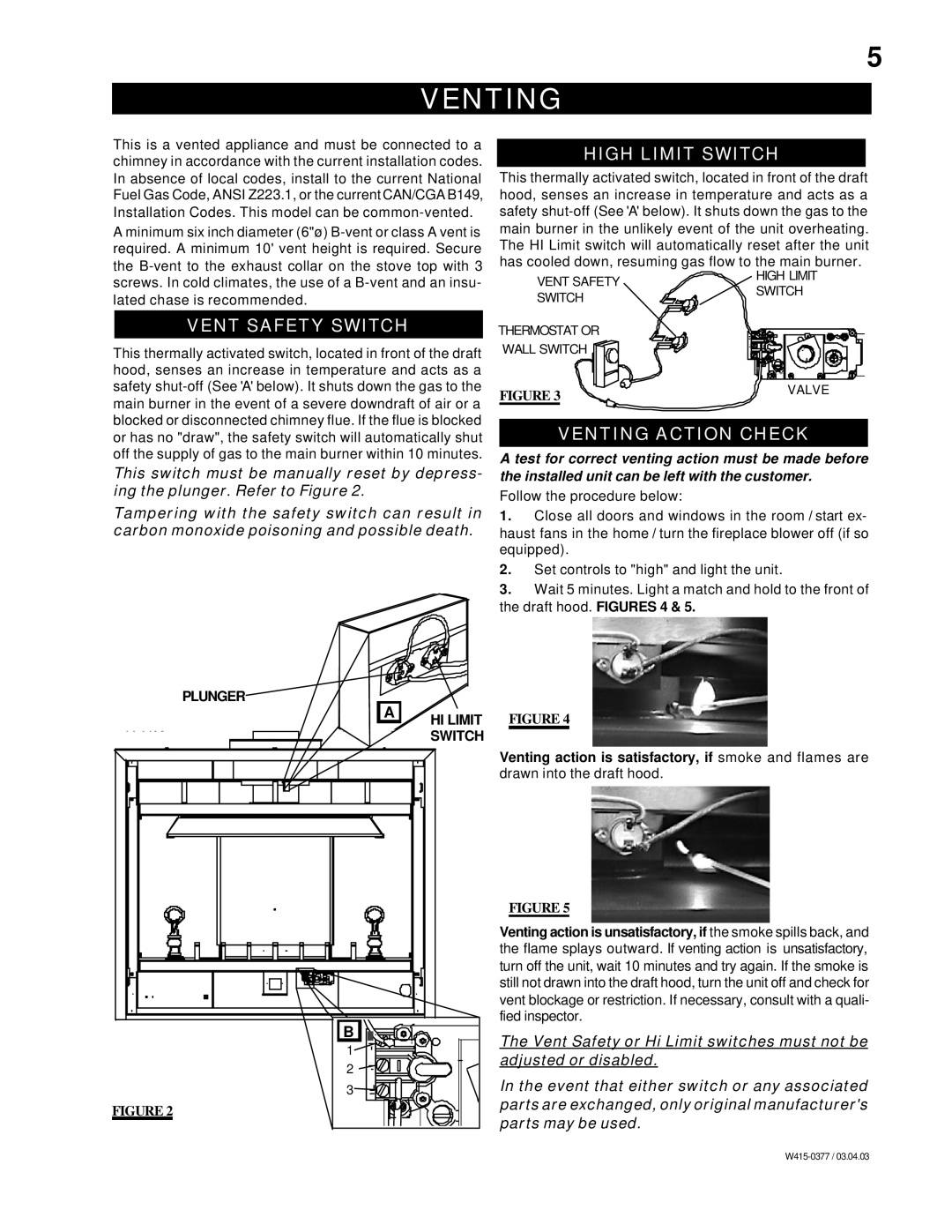 Napoleon Grills BGNV42P, BGNV42N manual Venting 