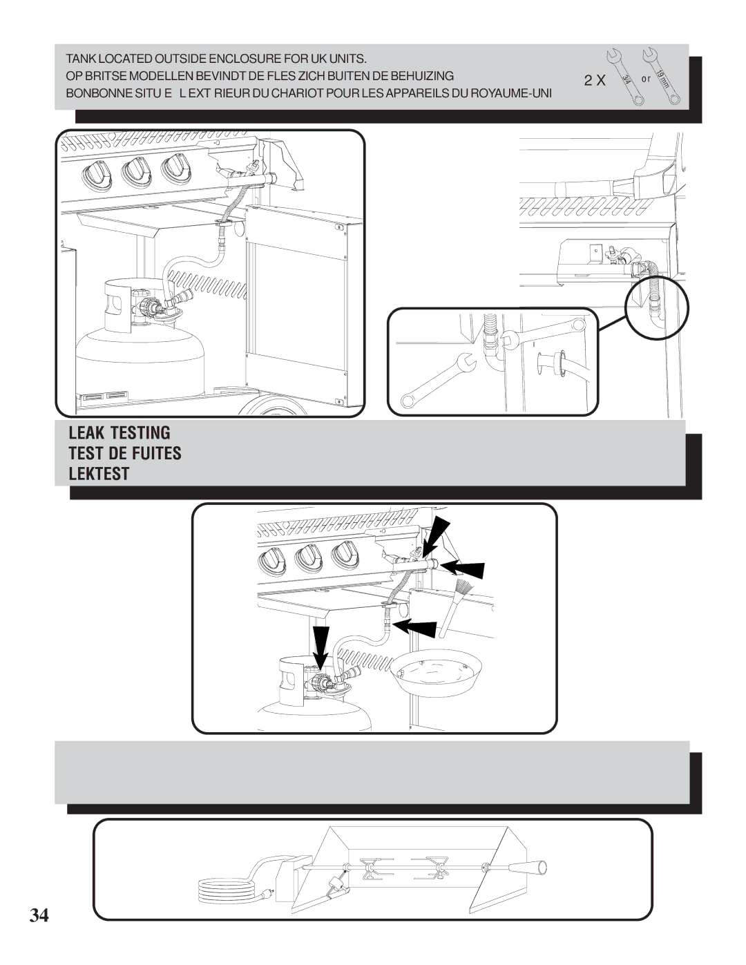 Napoleon Grills II 600 manual Leak Testing Test DE Fuites Lektest 