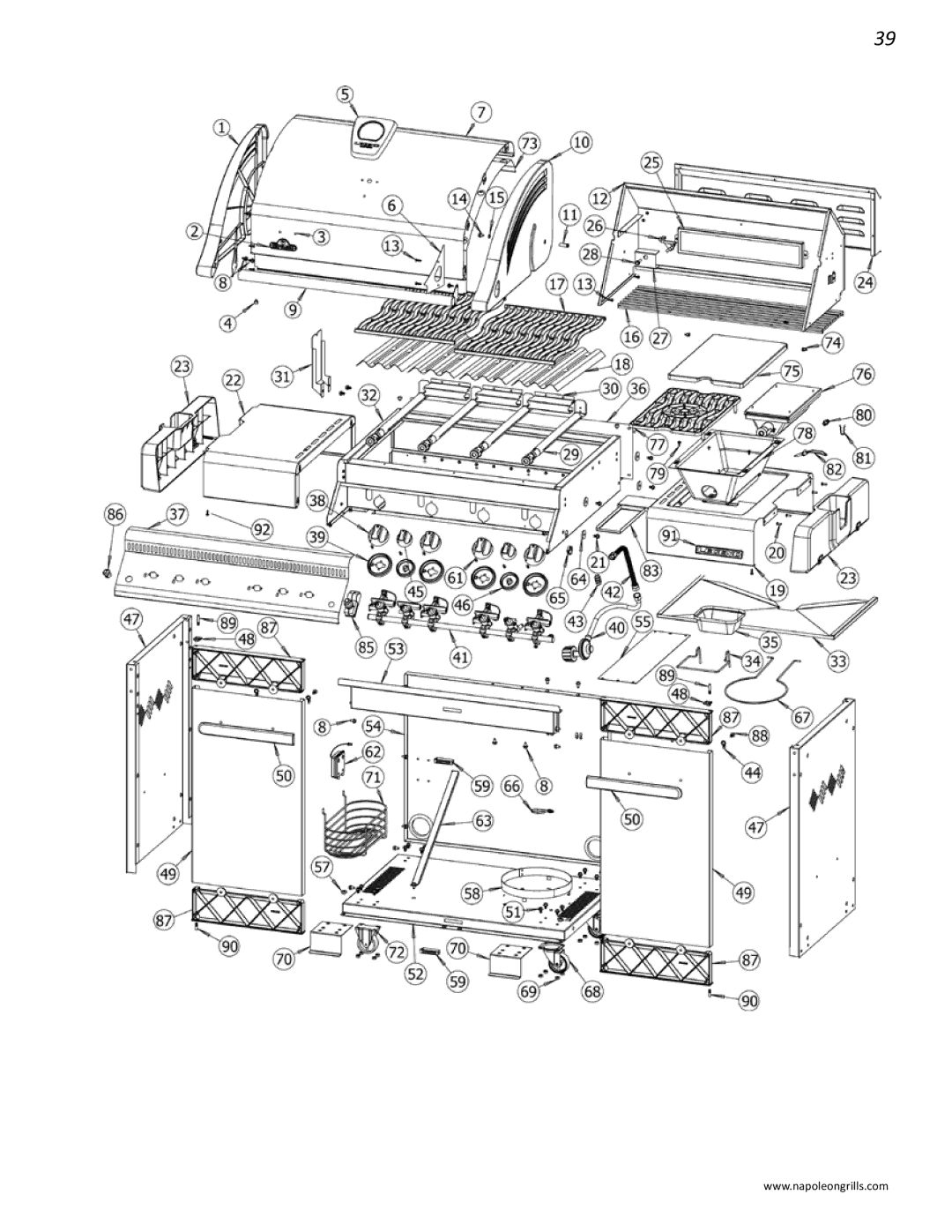 Napoleon Grills LD485RSIB manual 