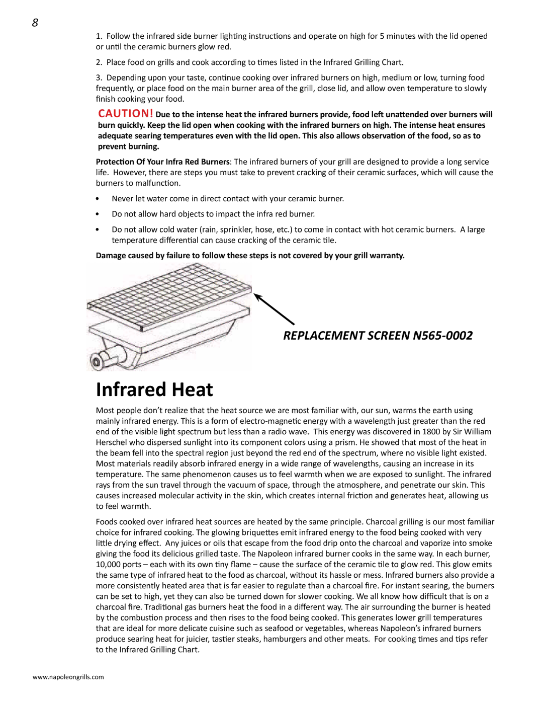 Napoleon Grills LD485RSIB manual Infrared Heat 