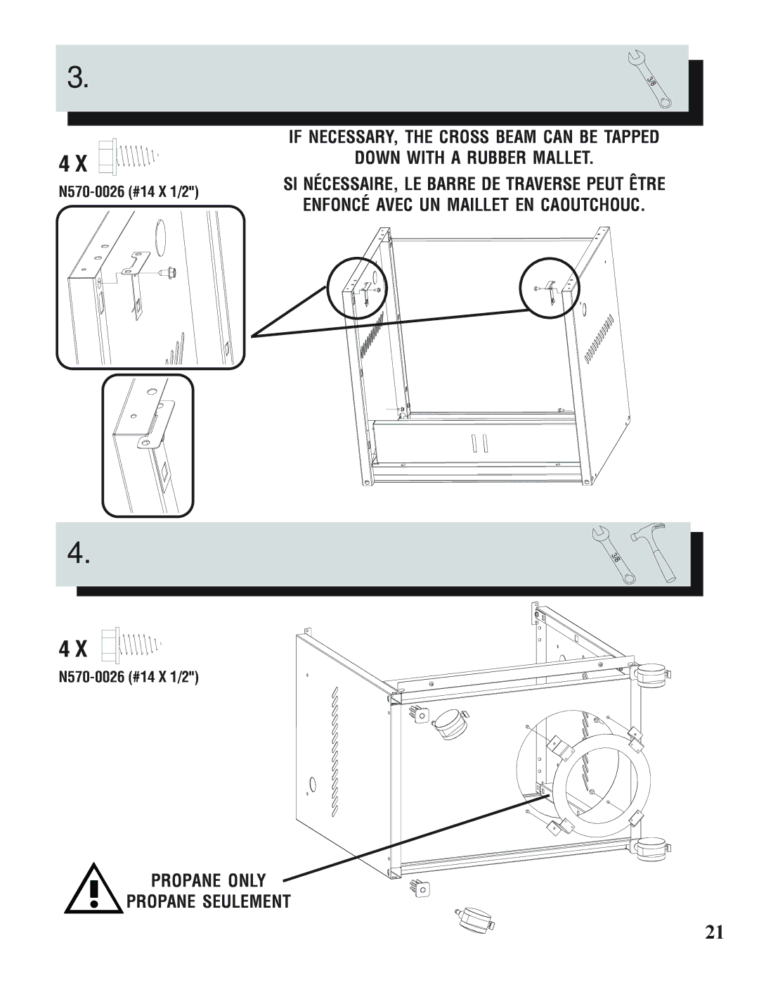 Napoleon Grills N415-0183 manual N570-0026 #14 X 1/2 