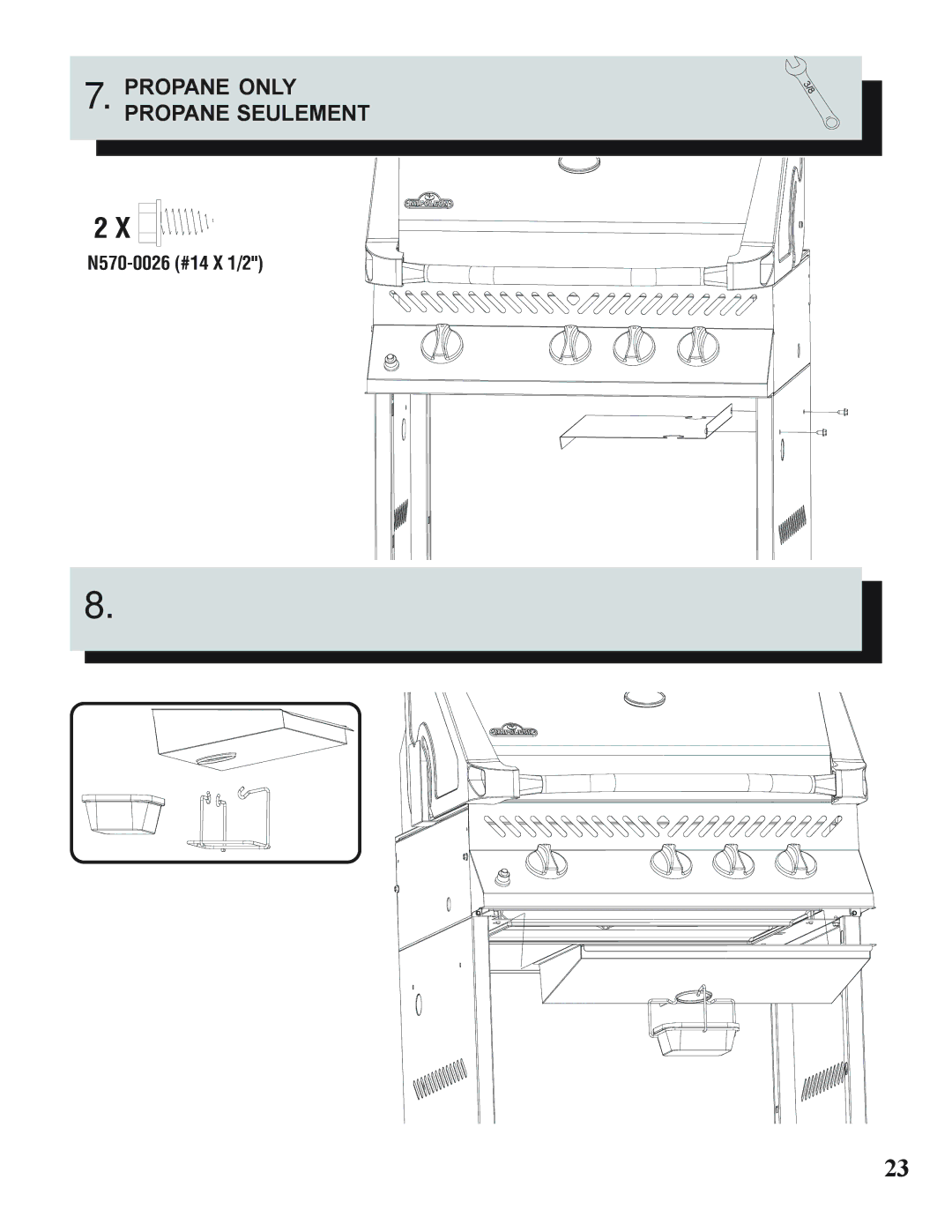 Napoleon Grills N415-0183 manual Propane only Propane Seulement 