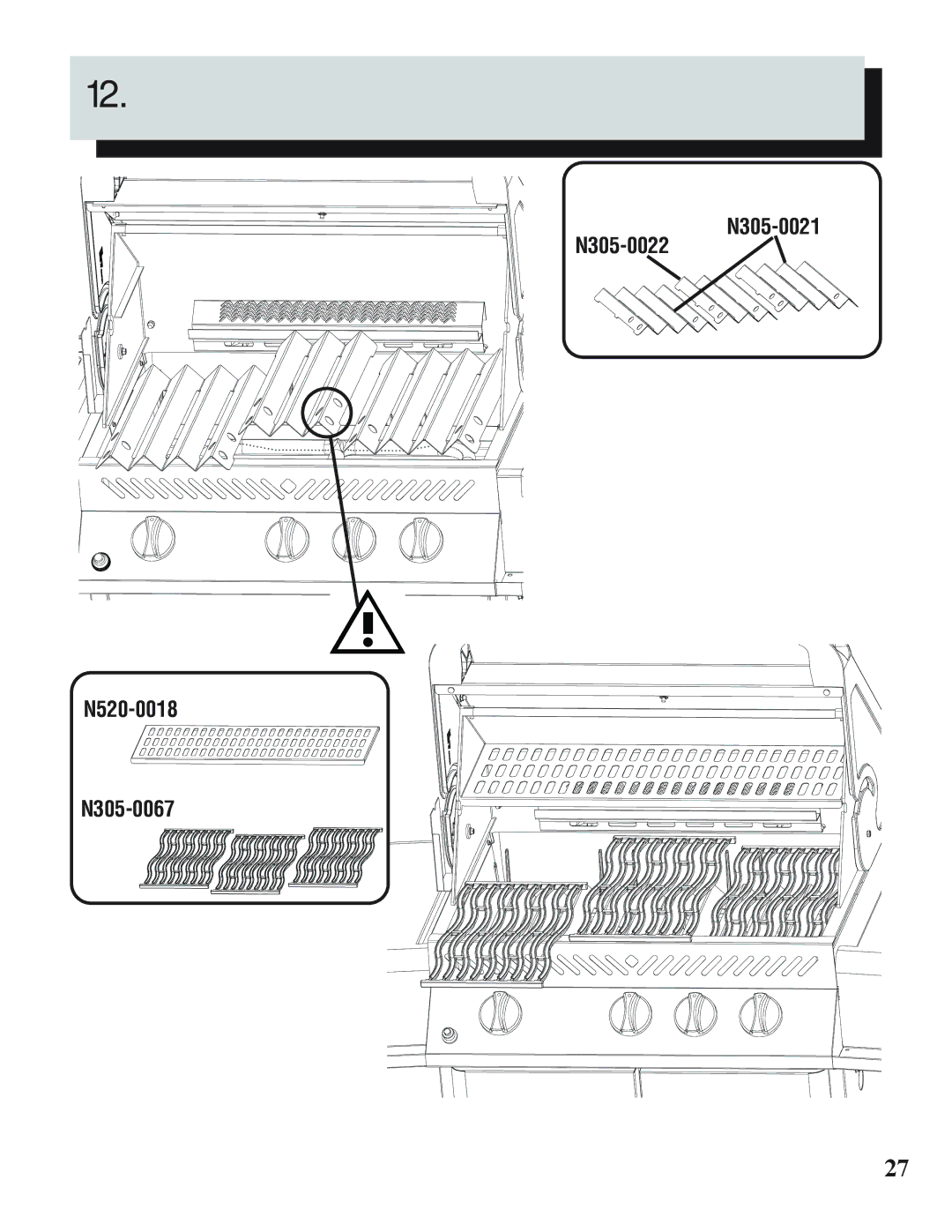 Napoleon Grills N415-0183 manual N305-0022 N520-0018 N305-0067 N305-0021 