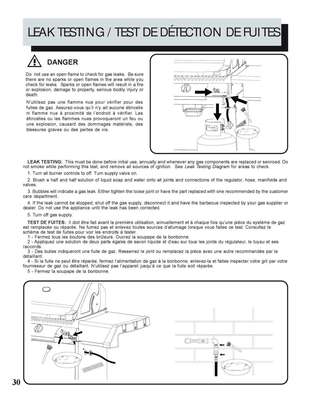 Napoleon Grills N415-0183 manual Leak Testing / Test DE Détection DE Fuites 