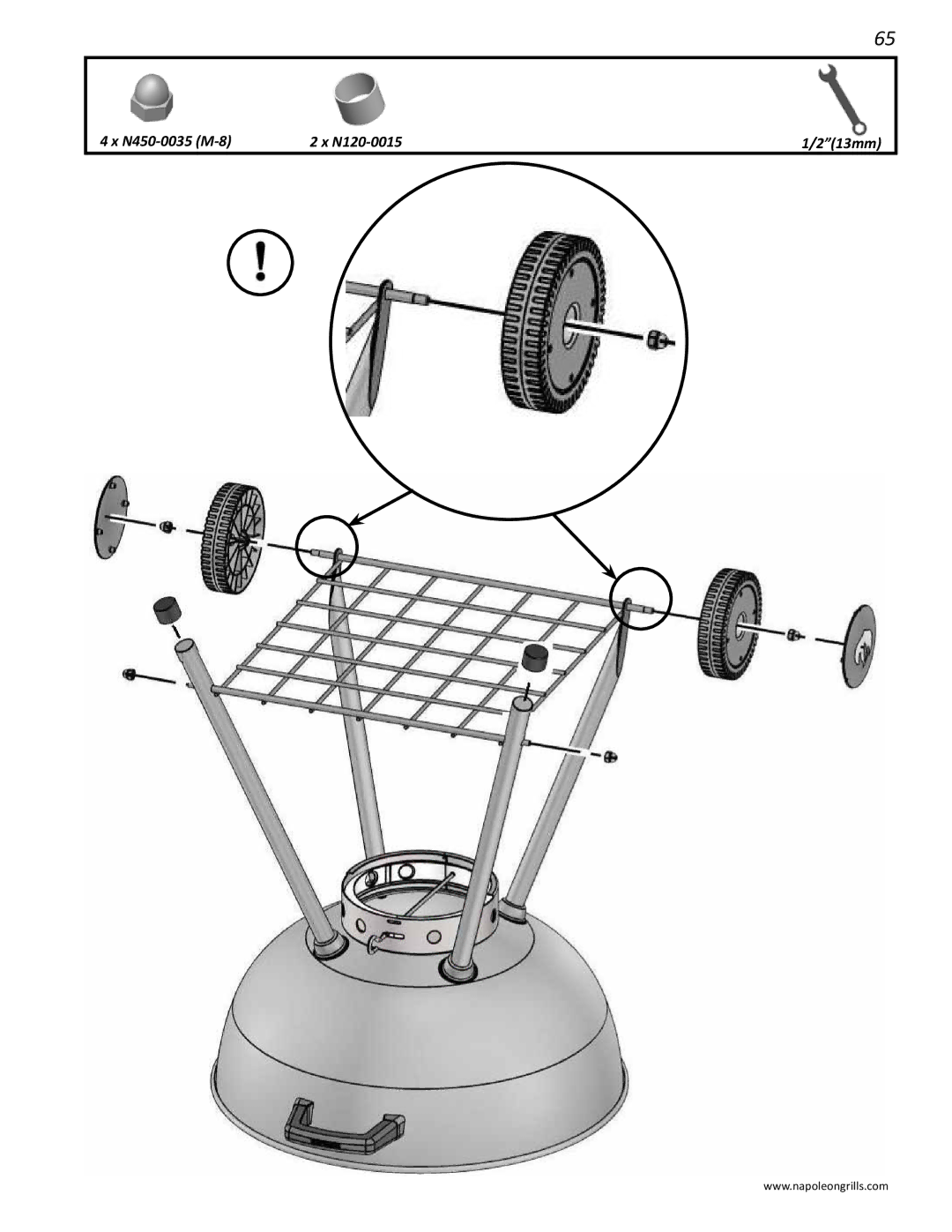 Napoleon Grills NK22CK-L manual N450-0035 M-8 N120-0015 213mm 