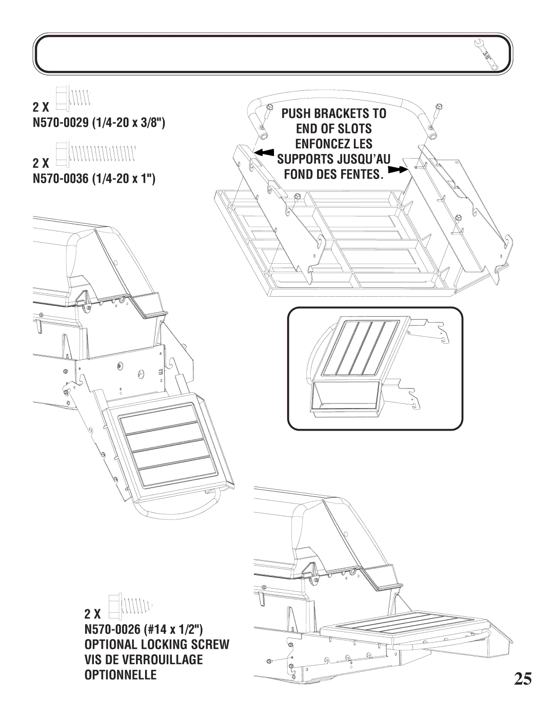 Napoleon Grills U405 CART, P405 PEDESTAL manual Optional Locking Screw VIS DE Verrouillage Optionnelle 