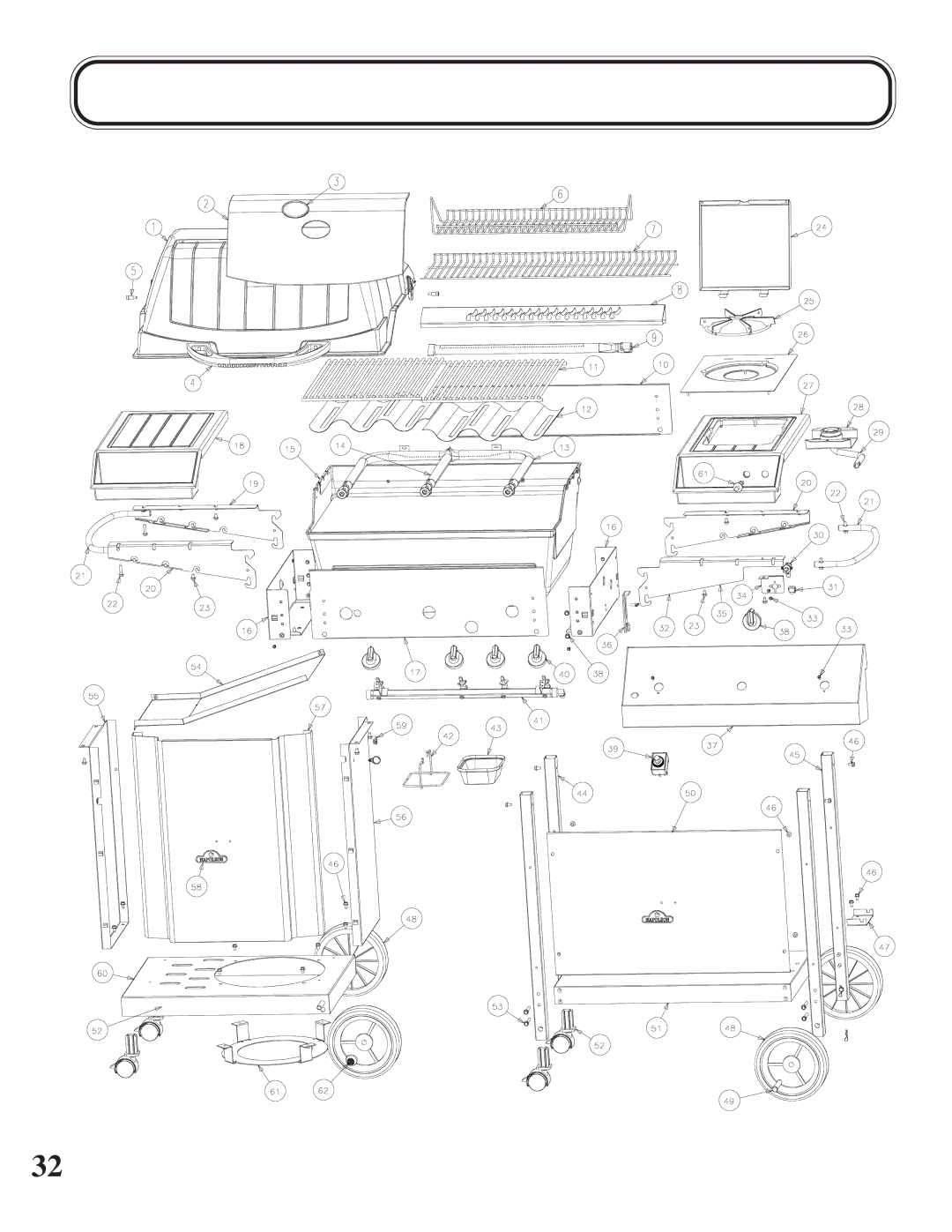 Napoleon Grills P405 PEDESTAL, U405 CART manual 