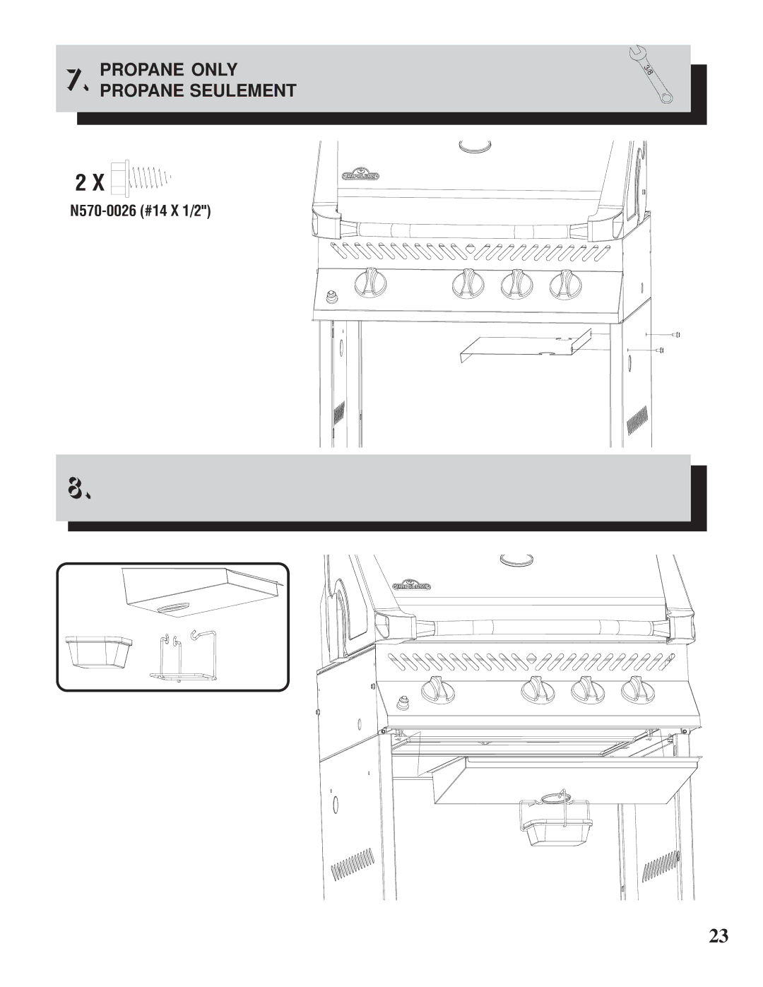 Napoleon Grills Prestige 450 manual Propane only Propane Seulement 