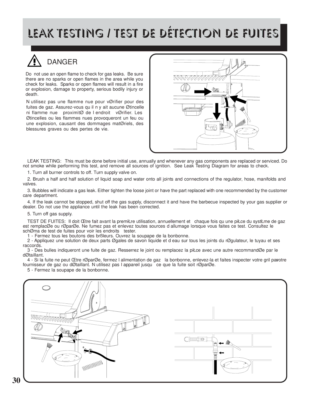 Napoleon Grills Prestige 450 manual Leak Testing / Test DE Détection DE Fuites 