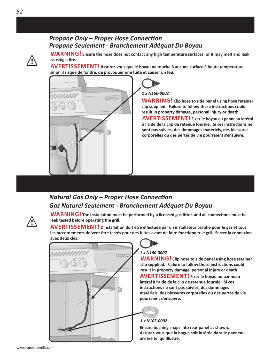 Napoleon Grills PRESTIGE 500 manual N160-0002 