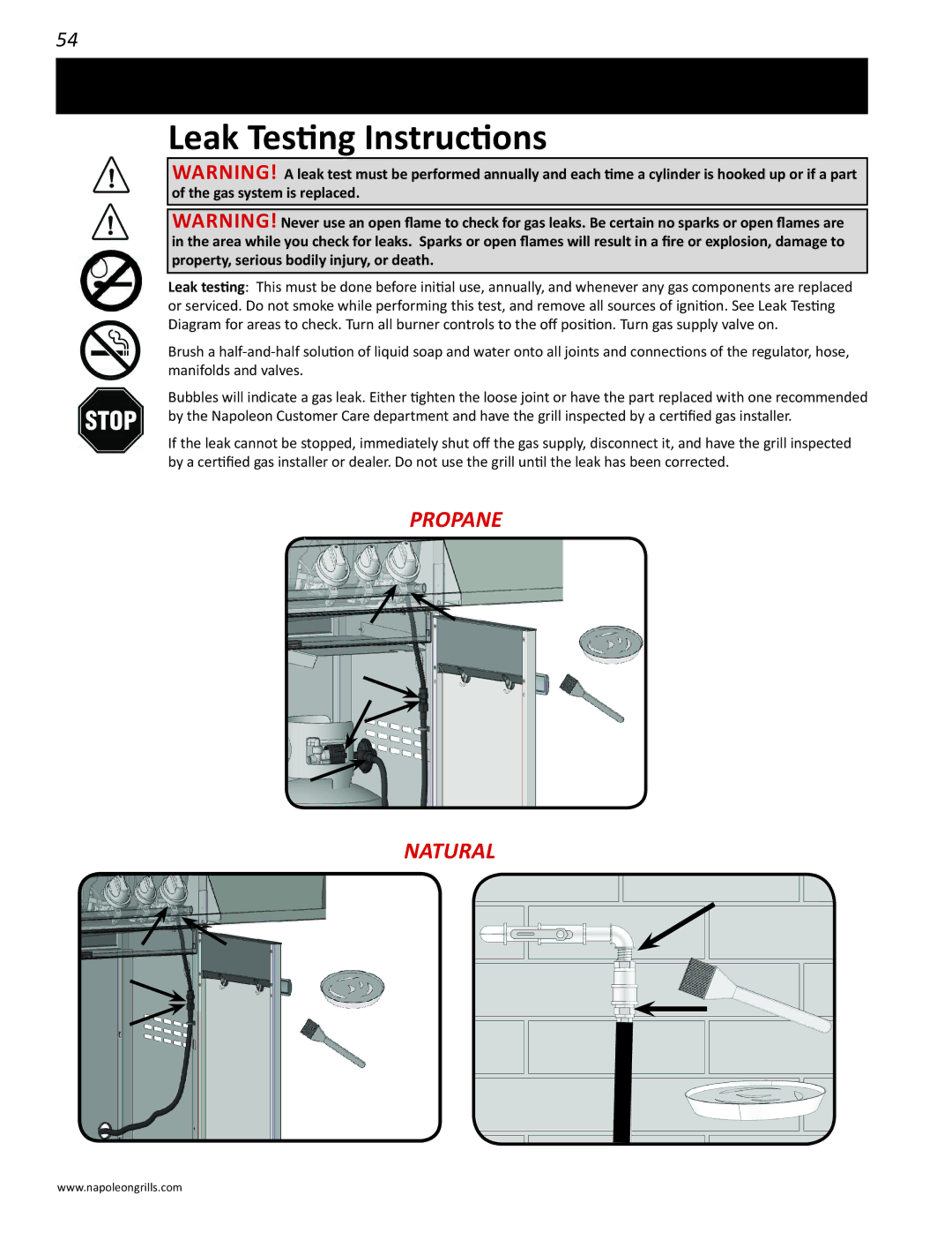 Napoleon Grills PRESTIGE 500 manual Propane Natural 