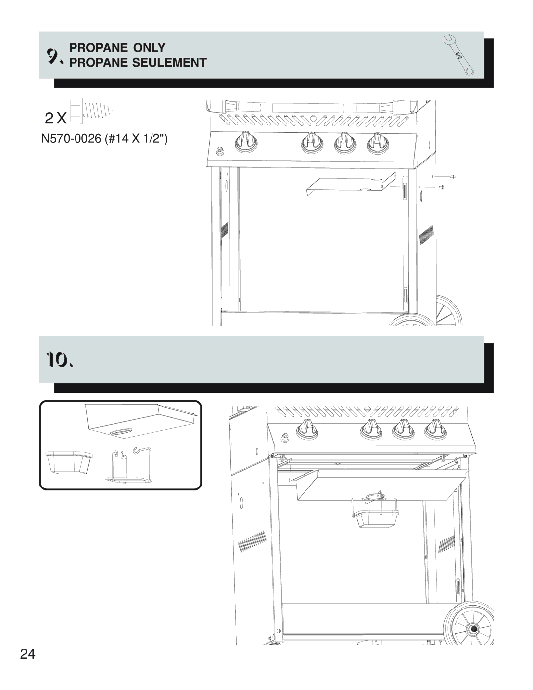 Napoleon Grills PRESTIGE II 308, 450 manual Propane only Propane Seulement 