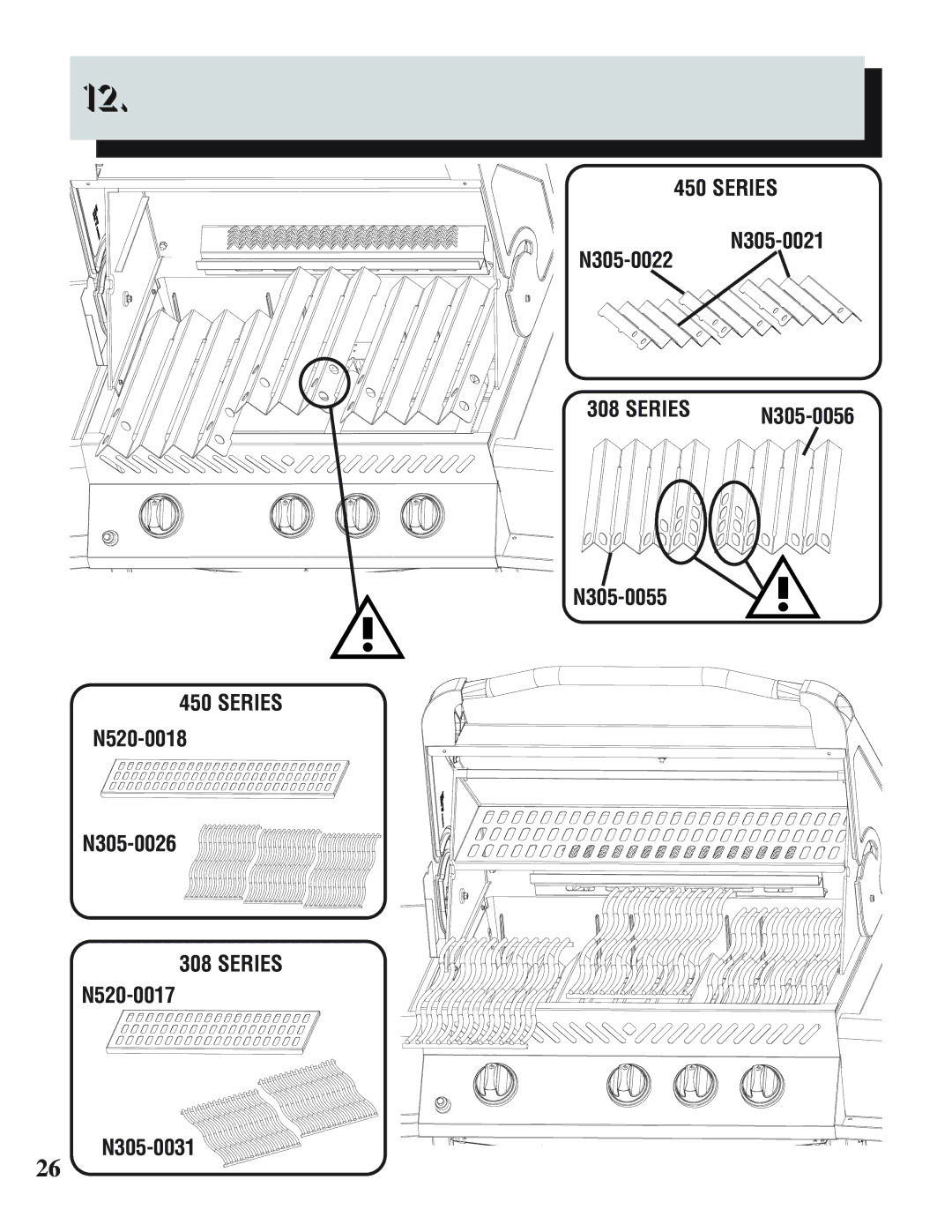 Napoleon Grills PRESTIGE II 308, 450 manual Series 