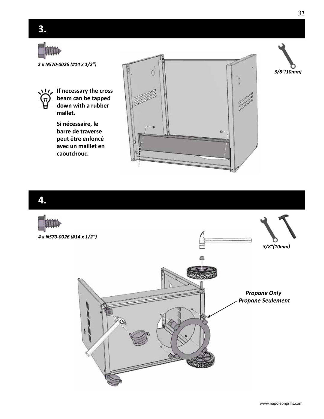 Napoleon Grills N415-0201, PRESTIGE II 450 manual Propane Only Propane Seulement 