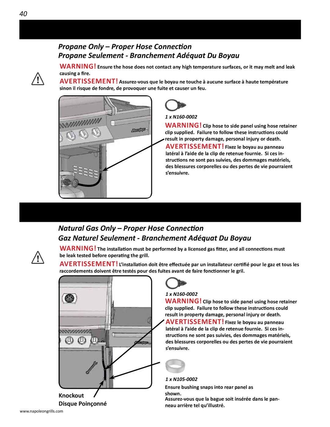 Napoleon Grills PRO 450 manual Knockout Disque Poinçonné 