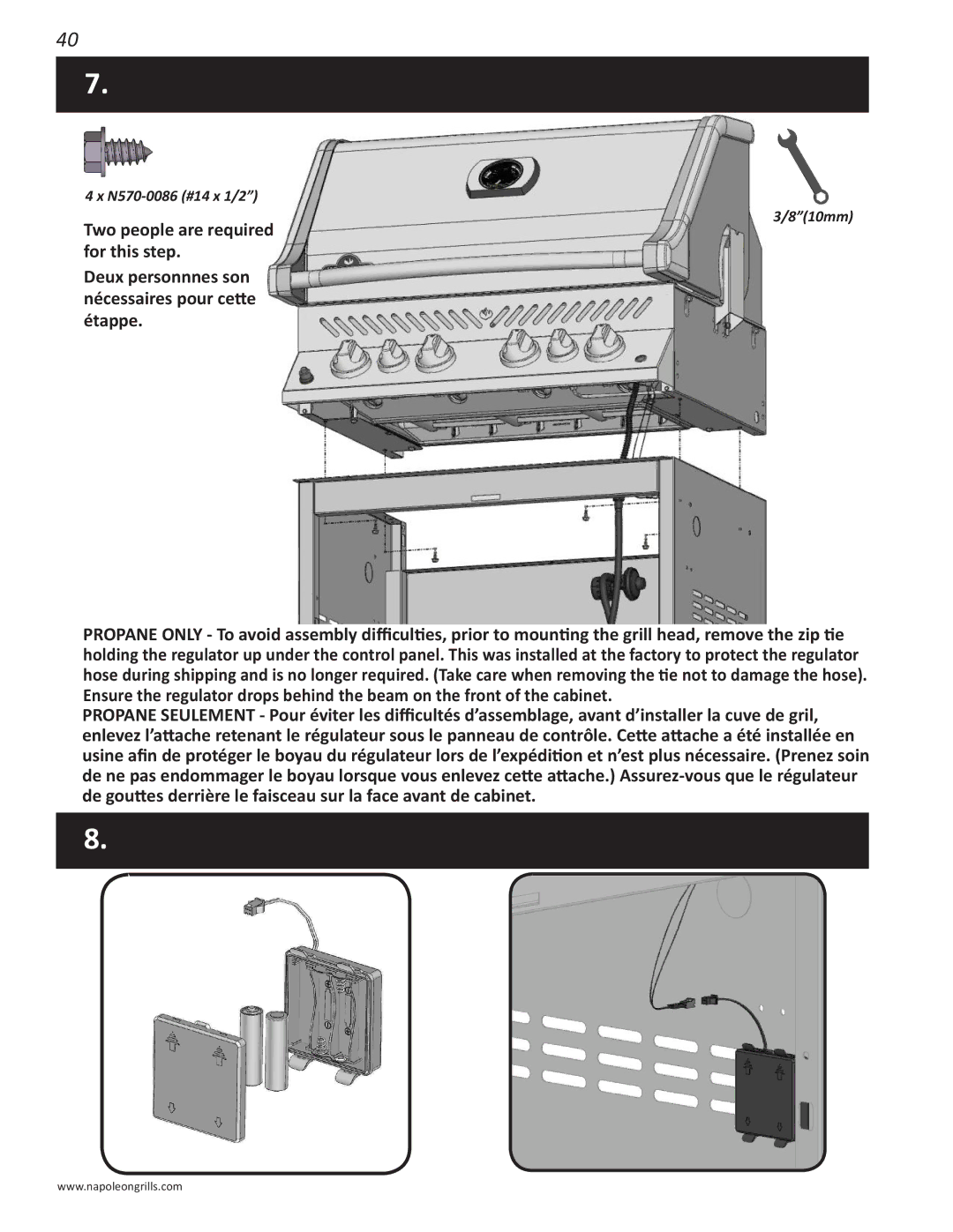 Napoleon Grills PRO 500 manual N570-0086 #14 x 1/2 