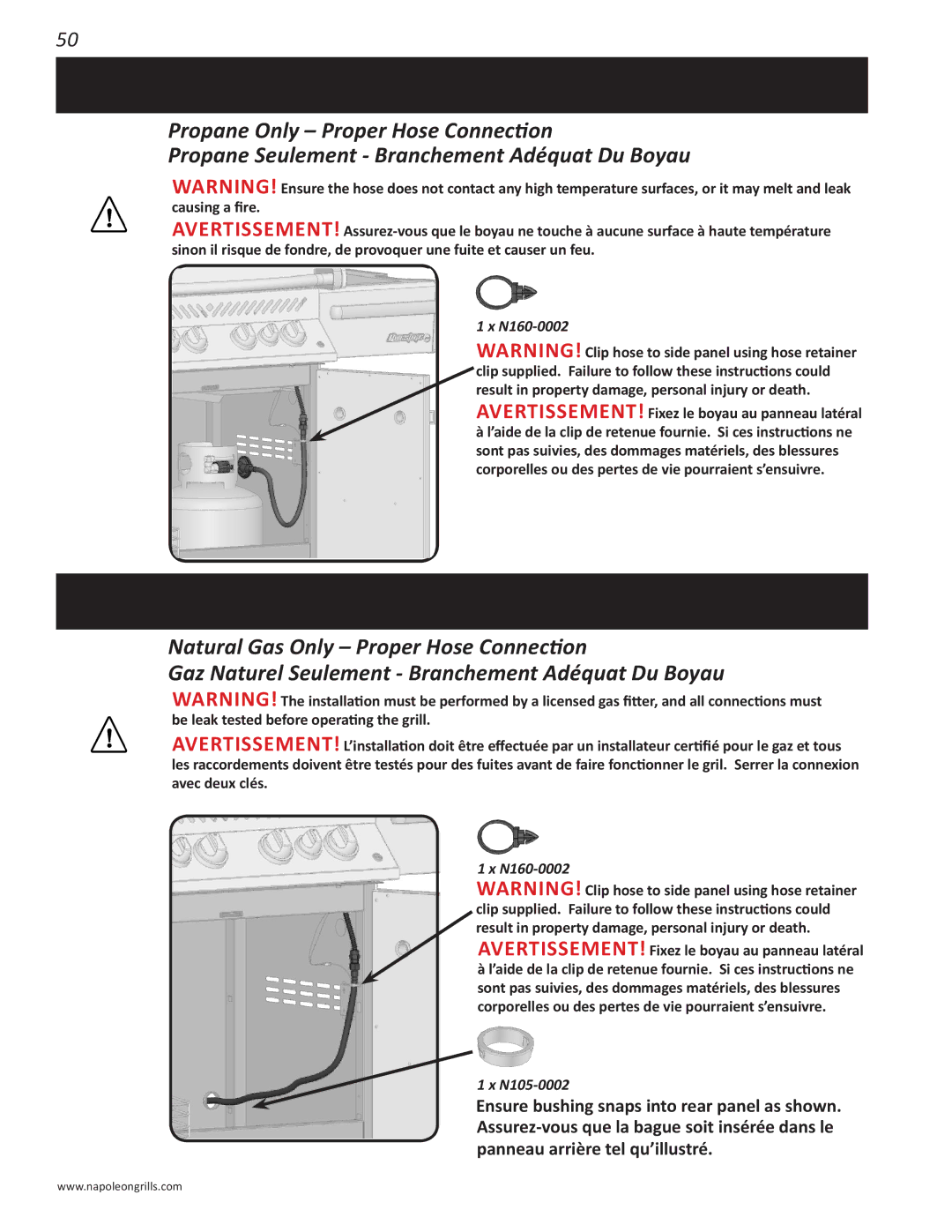 Napoleon Grills PRO 500 manual N160-0002 