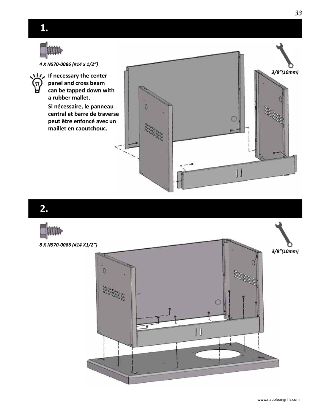 Napoleon Grills PRO 600 manual N570-0086 #14 x 1/2 