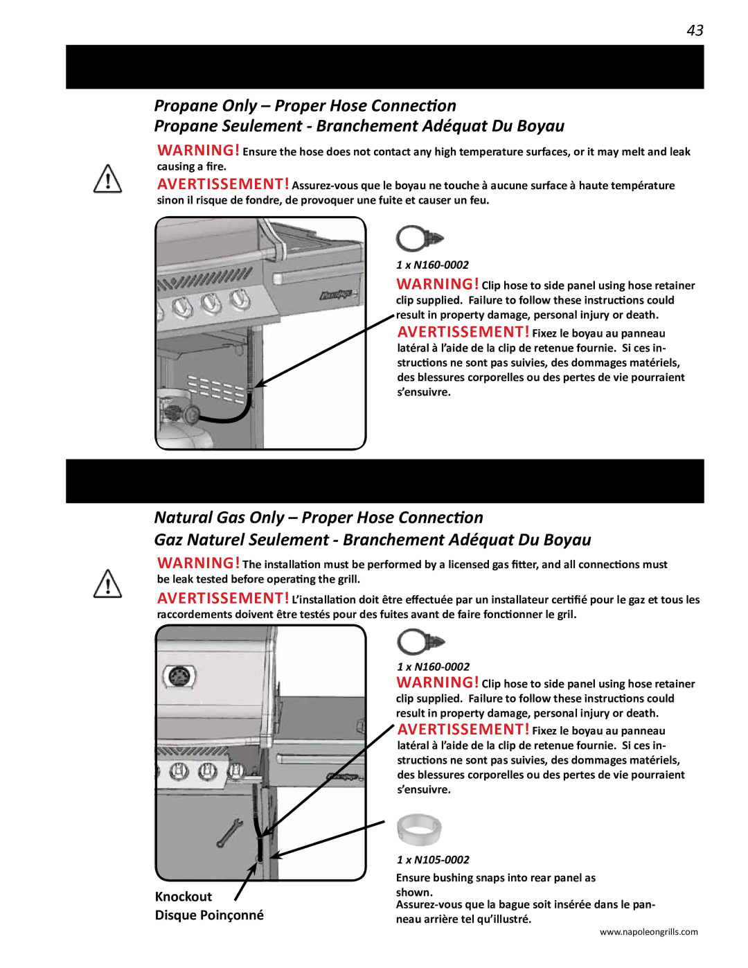 Napoleon Grills PRO 600 manual Knockout Disque Poinçonné 