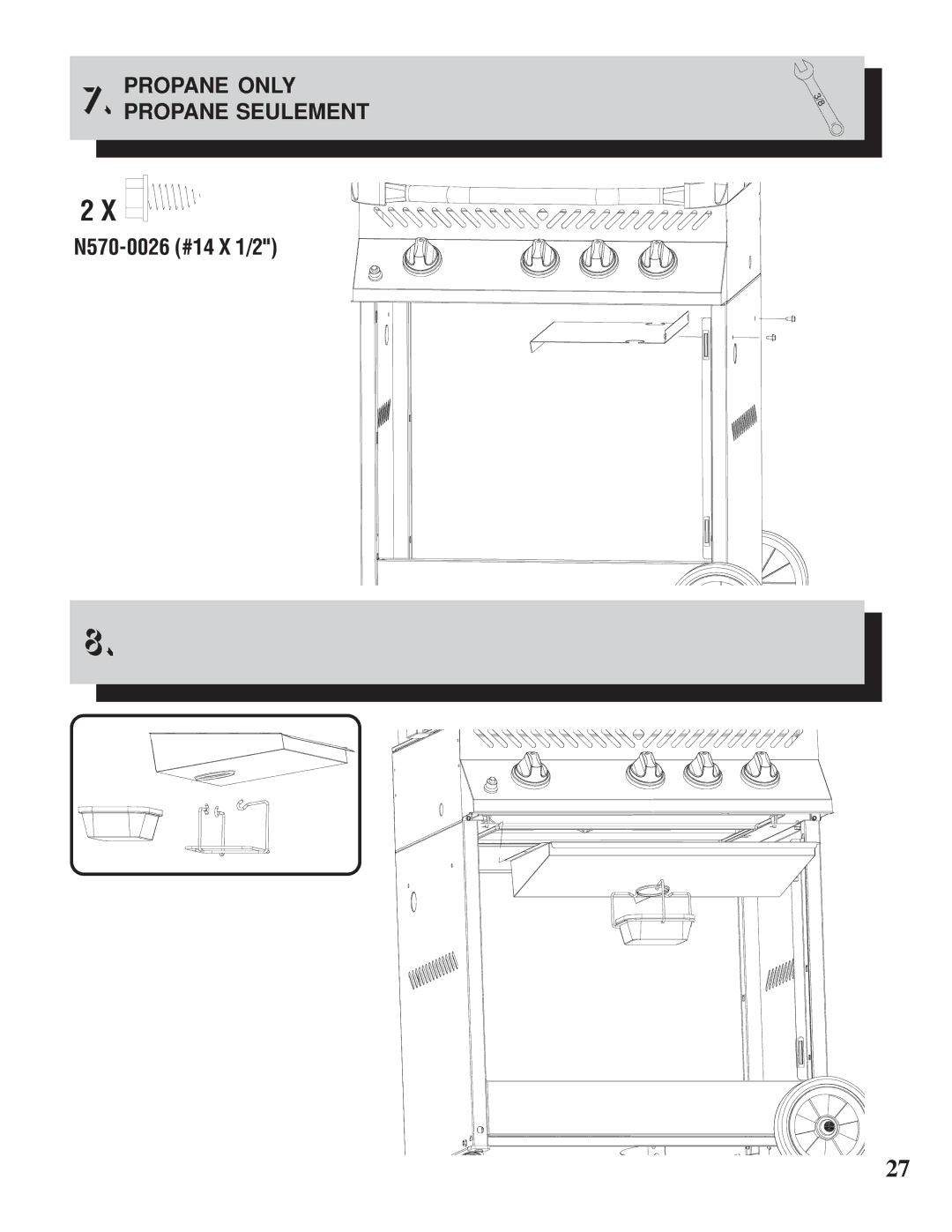 Napoleon Grills PT450RB manual Propane only Propane Seulement 