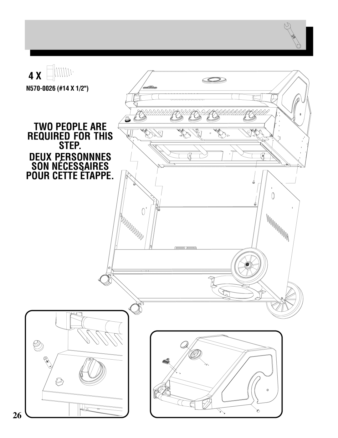 Napoleon Grills PT600RB-INFRARE manual N570-0026 #14 X 1/2 