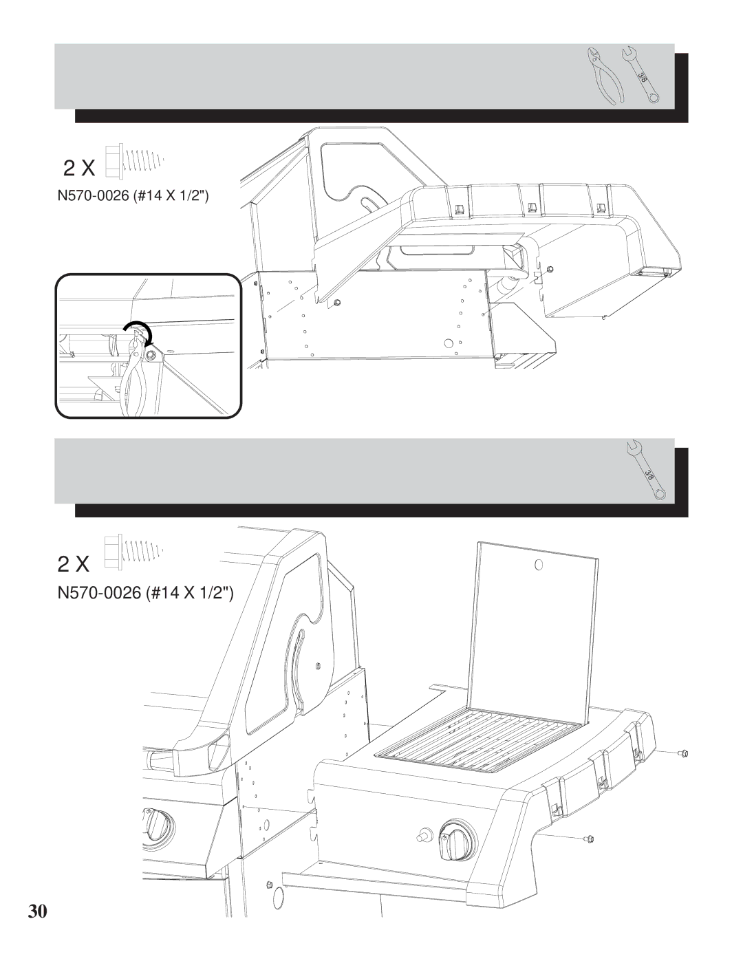 Napoleon Grills PT750RSB manual N570-0026 #14 X 1/2 