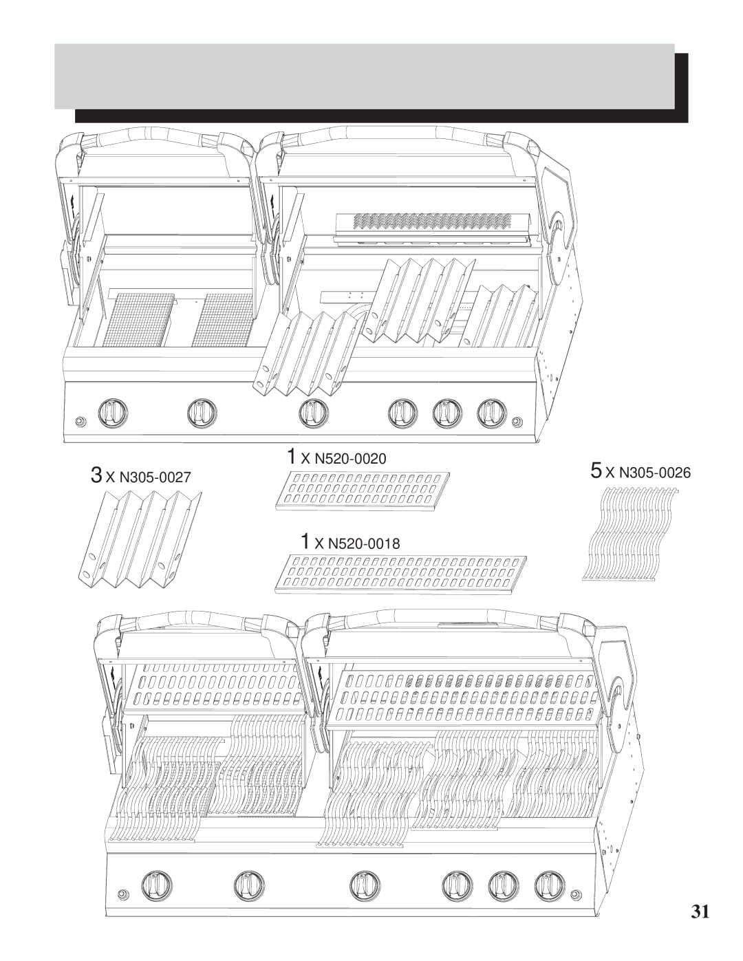 Napoleon Grills PT750RSB manual N305-0027 N520-0020 